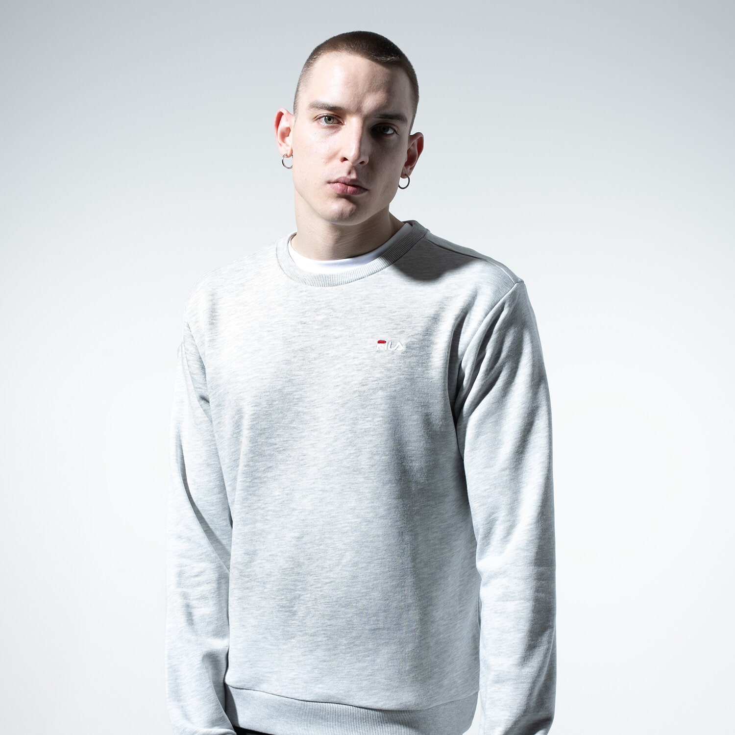 pánská mikina FILA MIKINA EFIM CREW SWEAT 688164B13 ŠEDÁ