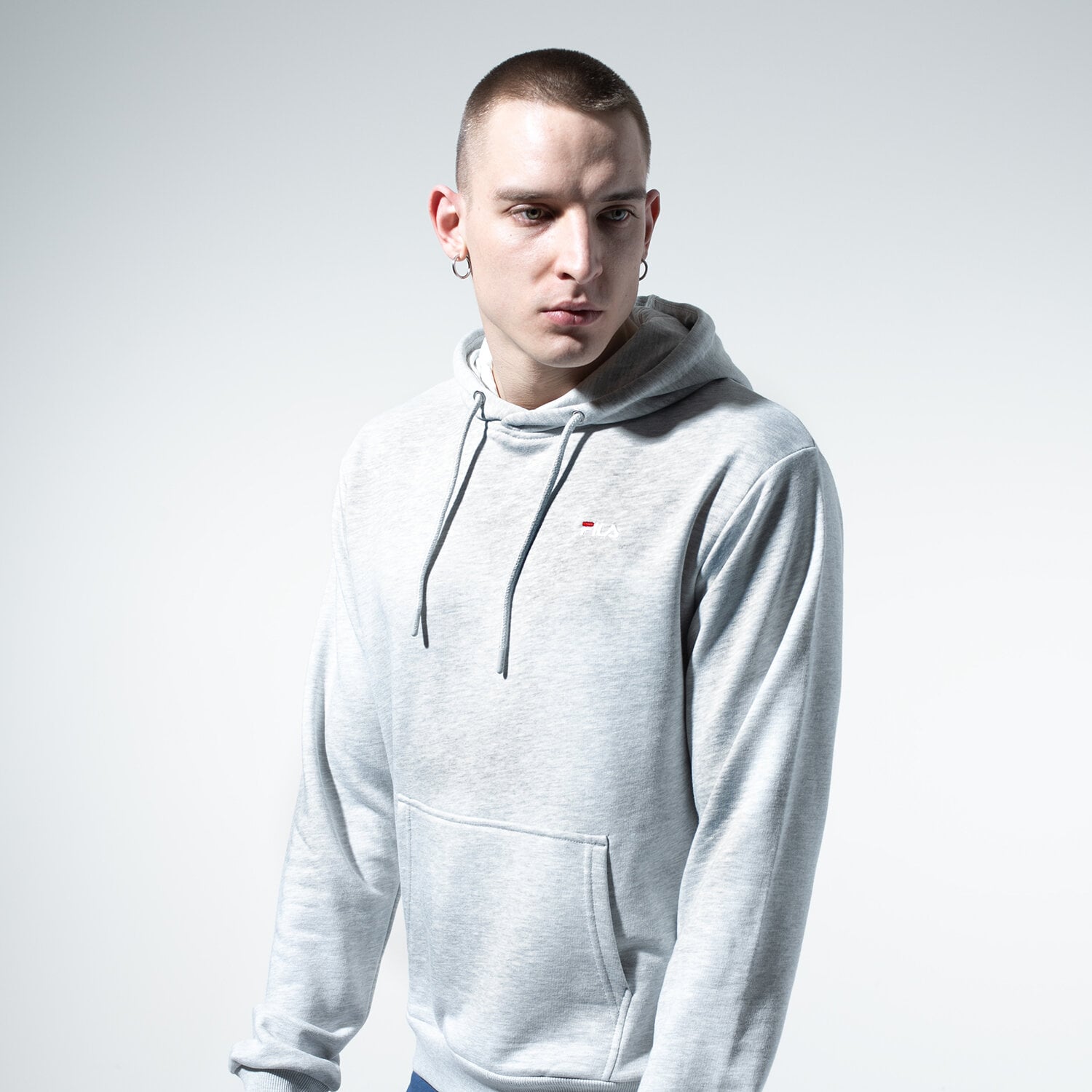 pánská mikina FILA MIKINA S KAPUCÍ EDISON HOODY 688163B13 ŠEDÁ