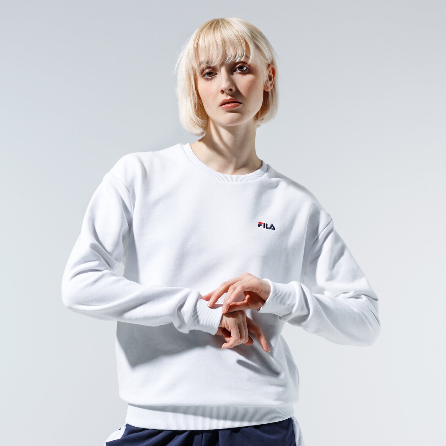 dámská mikina FILA MIKINA EFFIE CREW SWEAT 688053M67 BÍLÁ