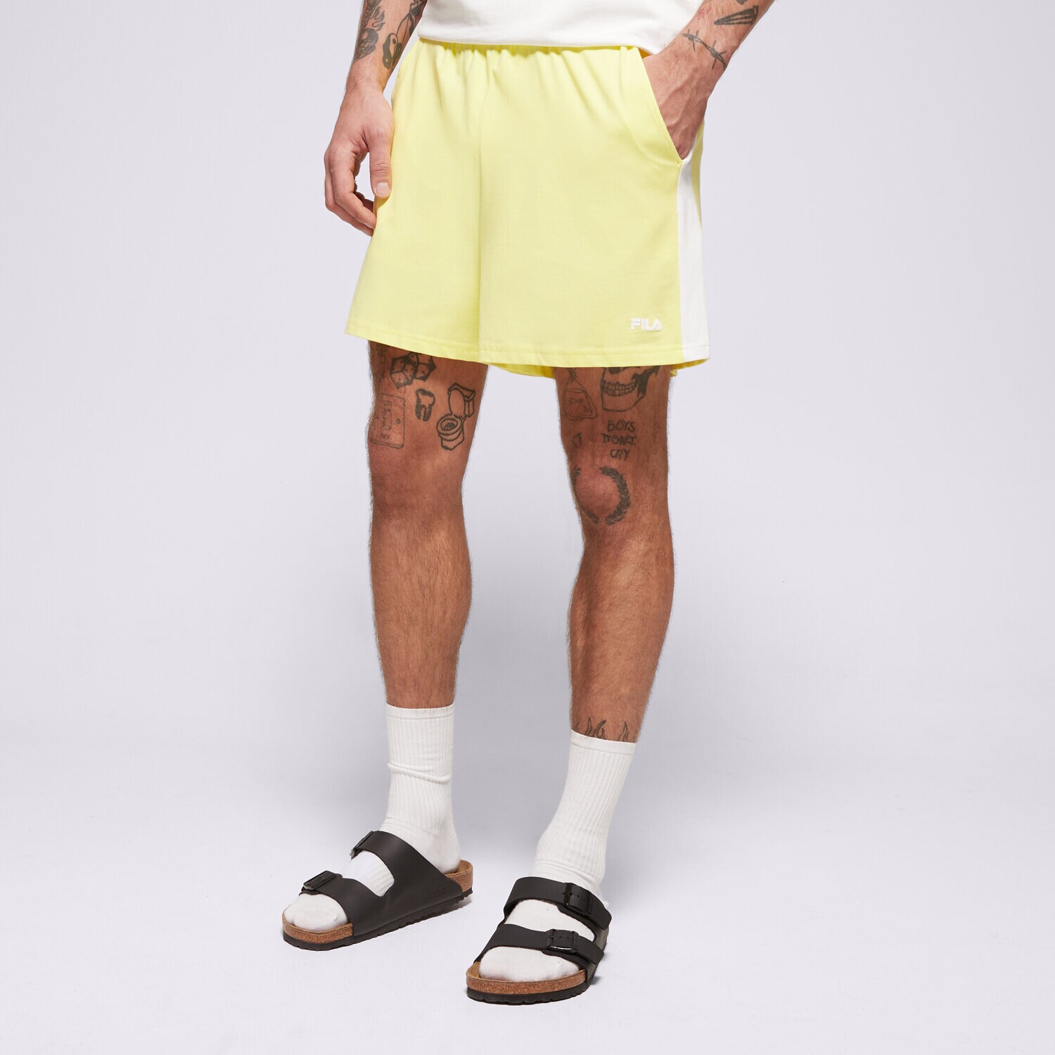 dámské kraťasy FILA ŠORTKY  BADU SHORTS 687493A469 ŽLUTÁ