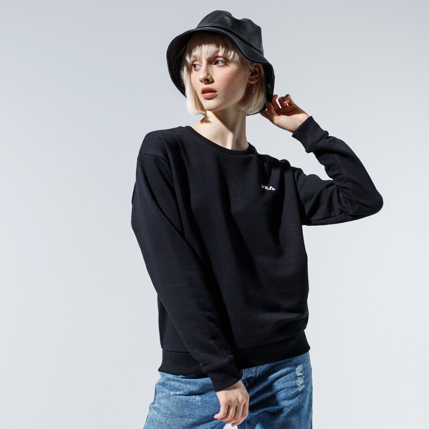 dámská mikina FILA MIKINA EFFIE CREW SWEAT 688053002 ČERNÁ