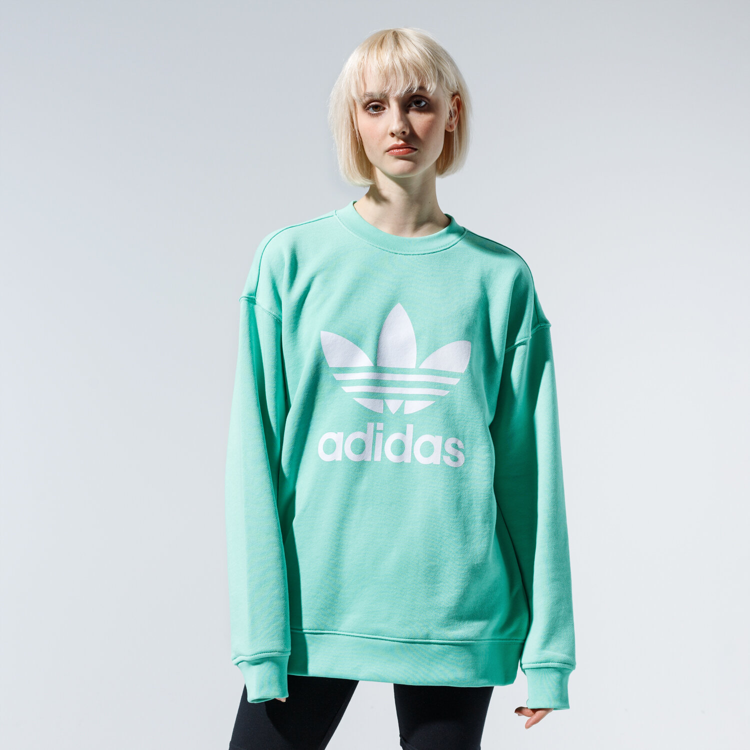 dámská mikina ADIDAS MIKINA TRF CREW SWEAT FM3290 ZELENÁ