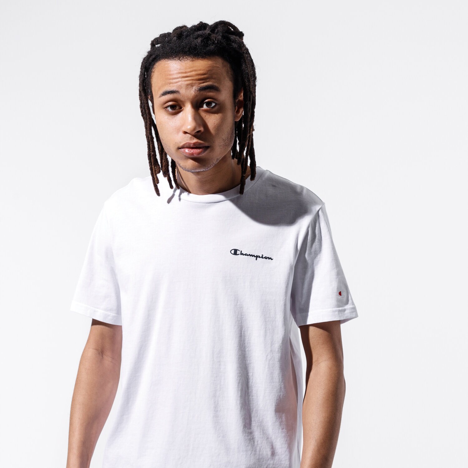 pánské tričko CHAMPION TRIČKO BASIC TEE 214534WW001 BÍLÁ