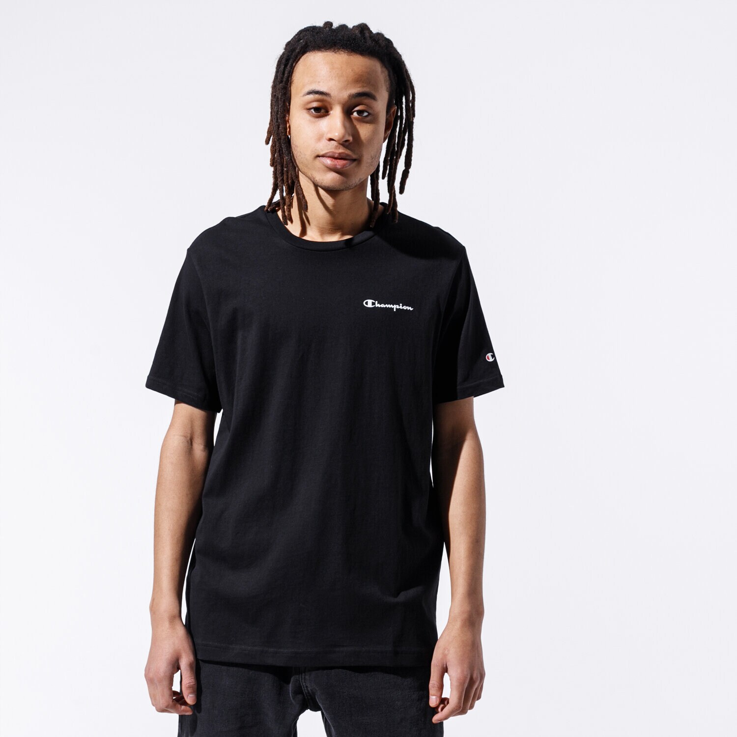 pánské tričko CHAMPION TRIČKO BASIC TEE 214534KK001 ČERNÁ