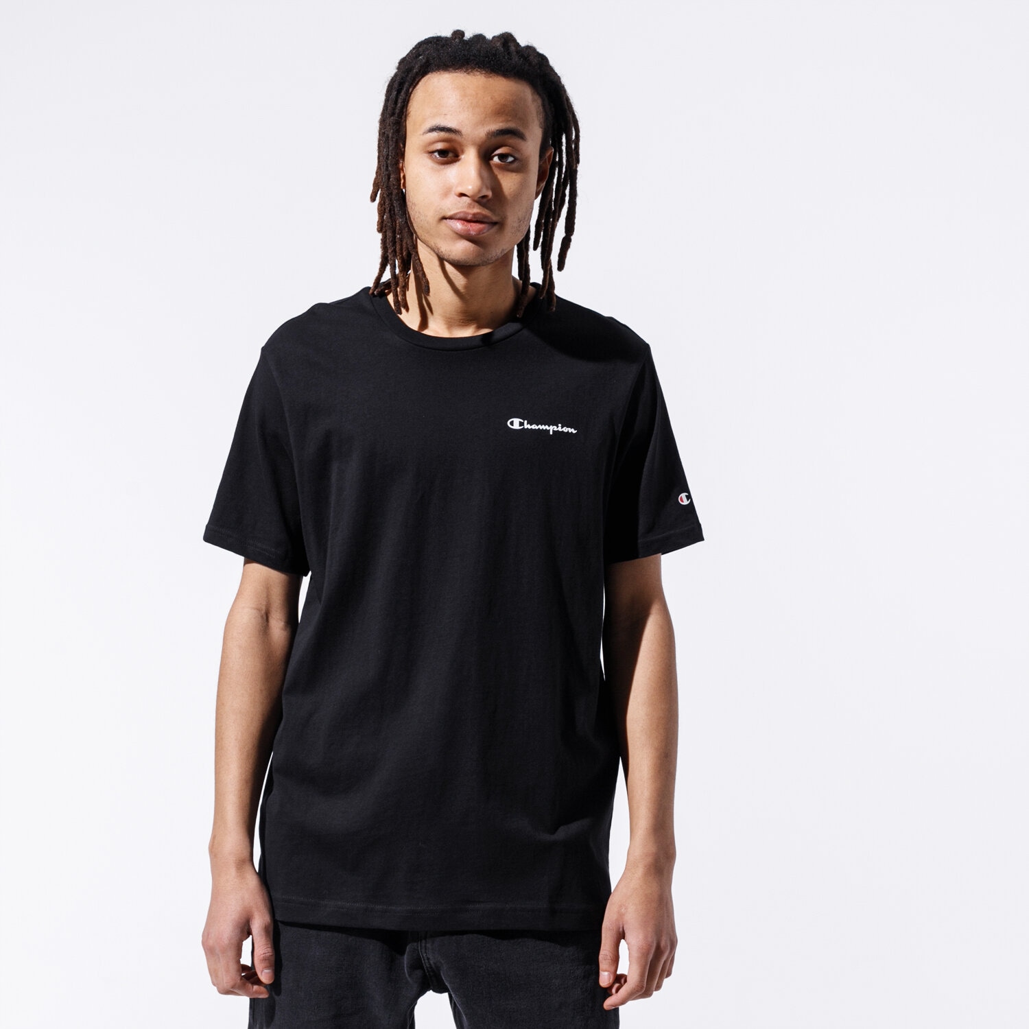 pánské tričko CHAMPION TRIČKO BASIC TEE 214534KK001 ČERNÁ