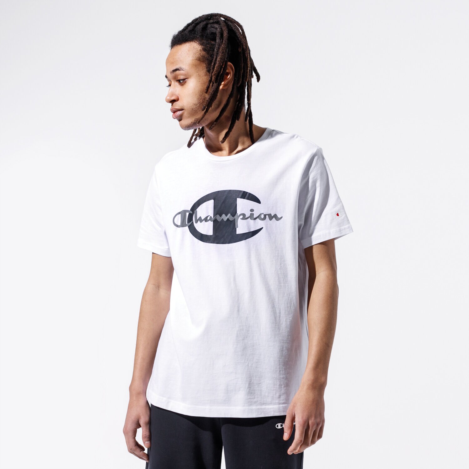 pánské tričko CHAMPION TRIČKO BIG LOGO TEE 215278WW001 BÍLÁ