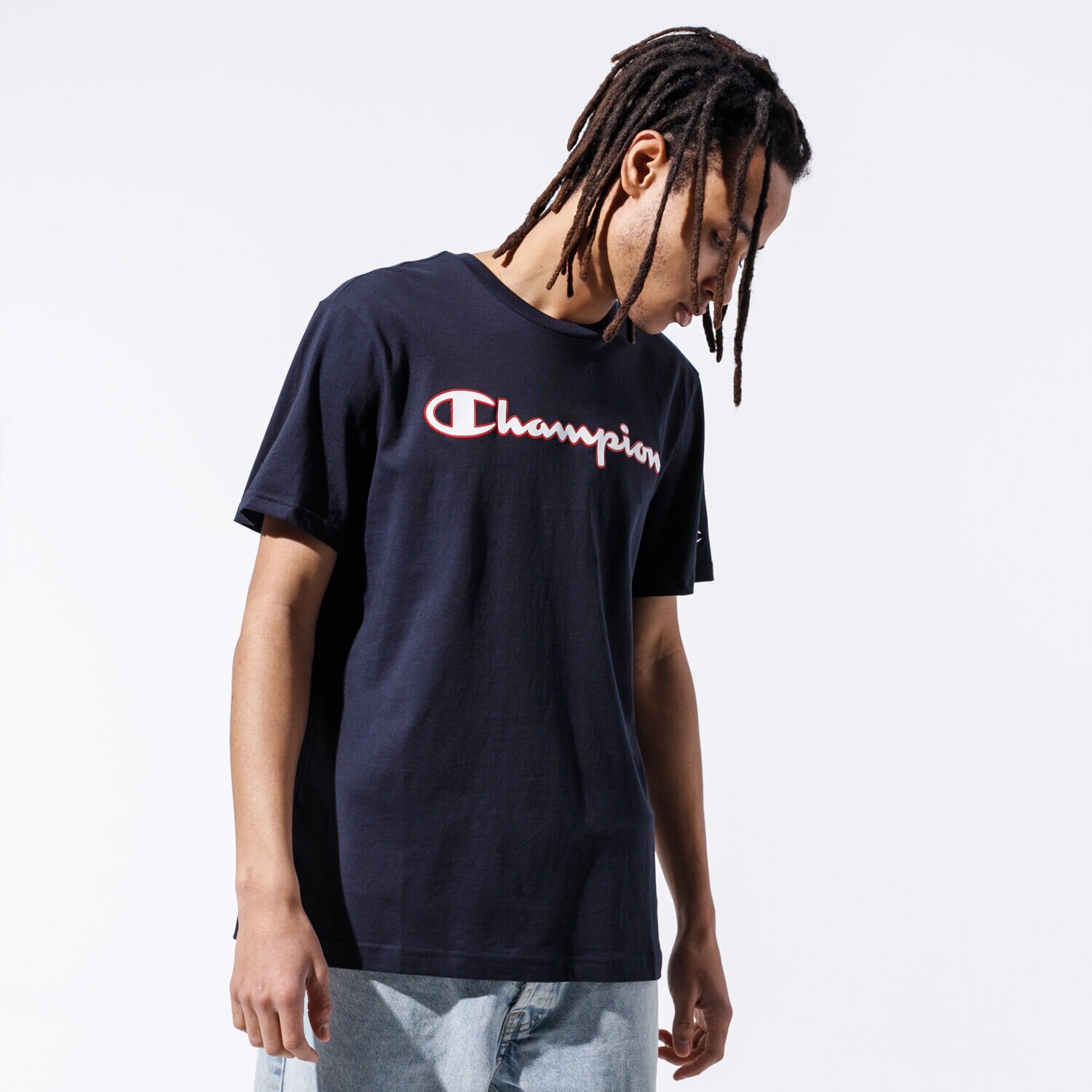 pánské tričko CHAMPION TRIČKO LOGO TEE 215280BS501 TMAVOMODRÁ