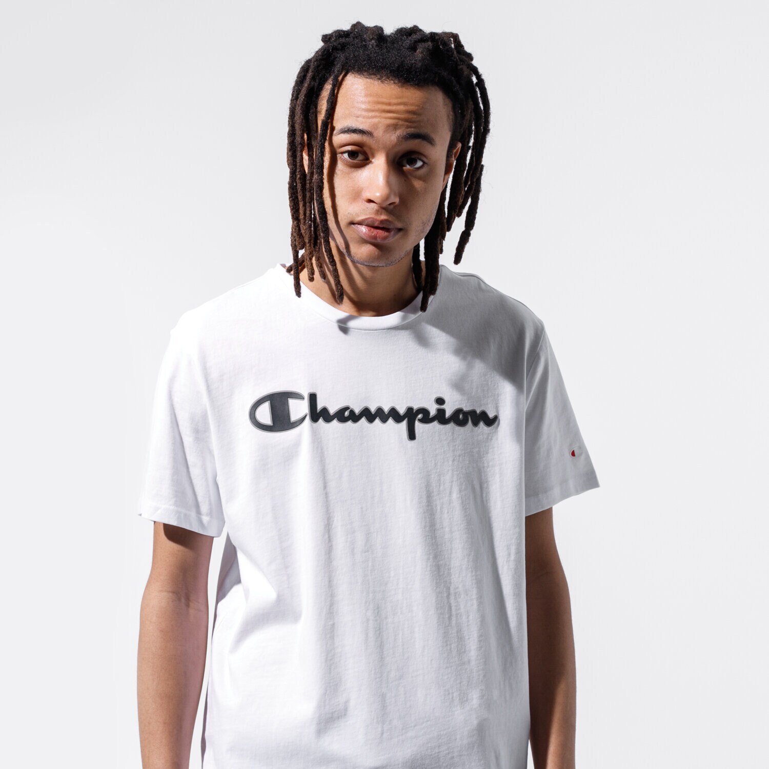 pánské tričko CHAMPION TRIČKO LOGO TEE 215280WW001 BÍLÁ