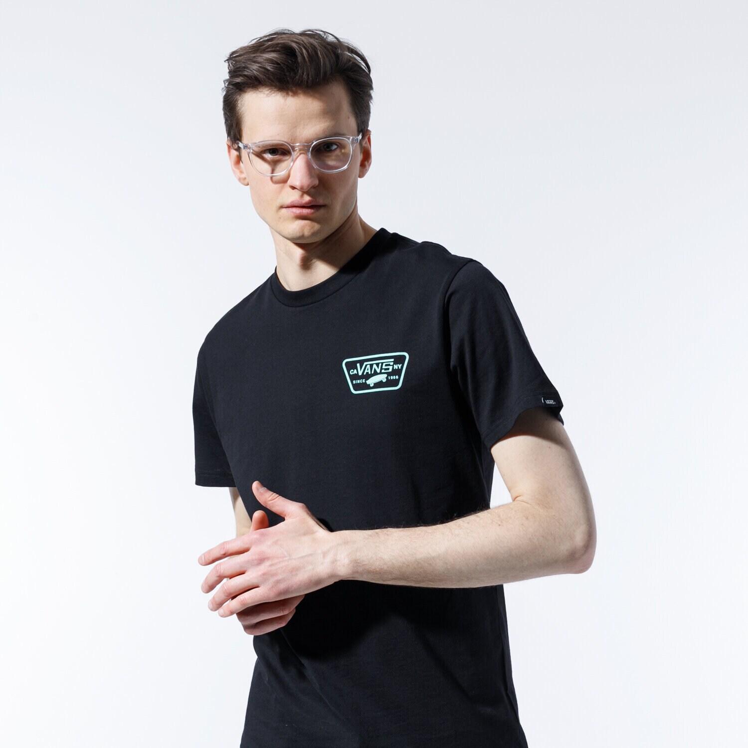 pánské tričko VANS TRIČKO FULL PATCH BACK SS VN0A3H5KYLO1 ČERNÁ