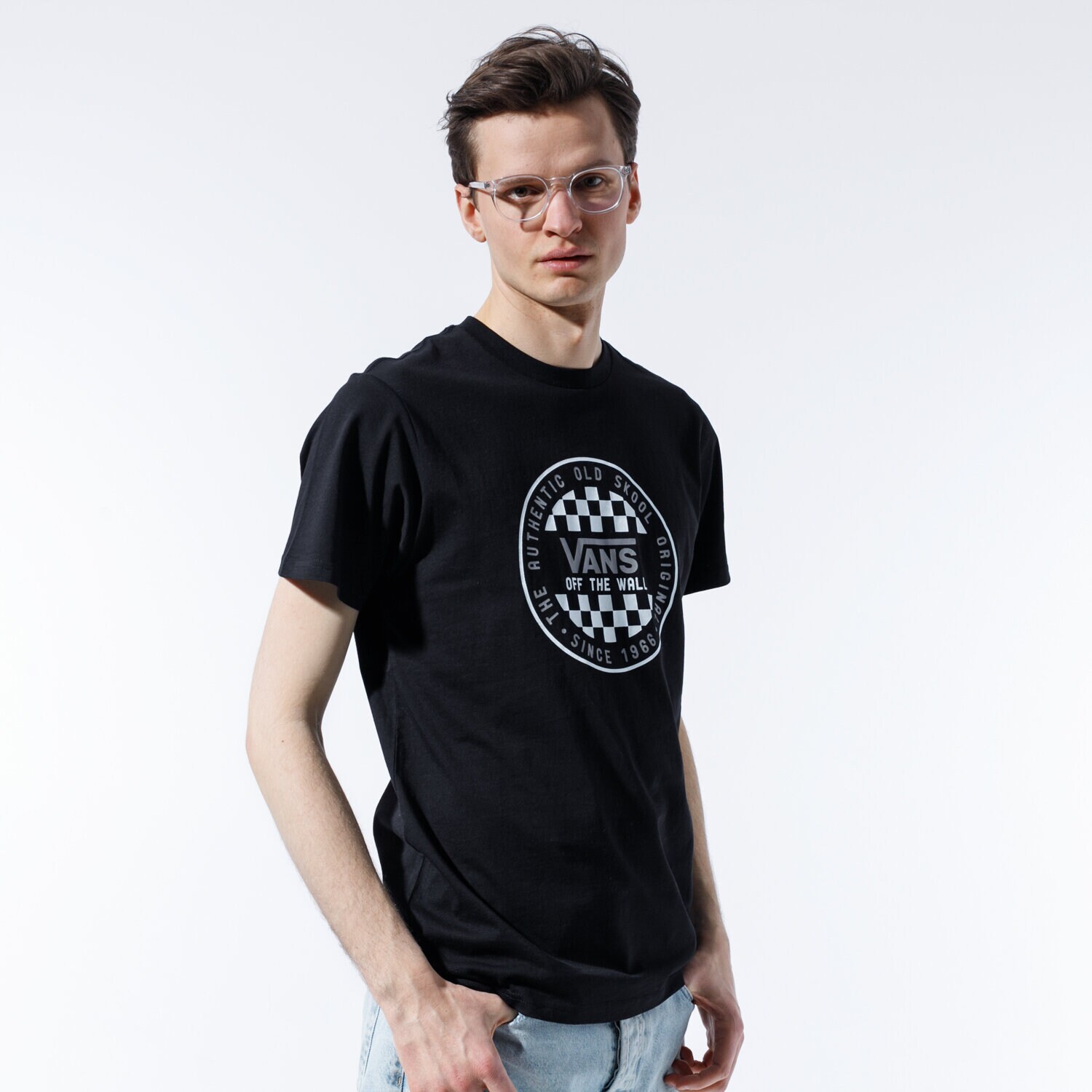 pánské tričko VANS TRIČKO OG CHECKER SS VN0A49SYBLK1 ČERNÁ