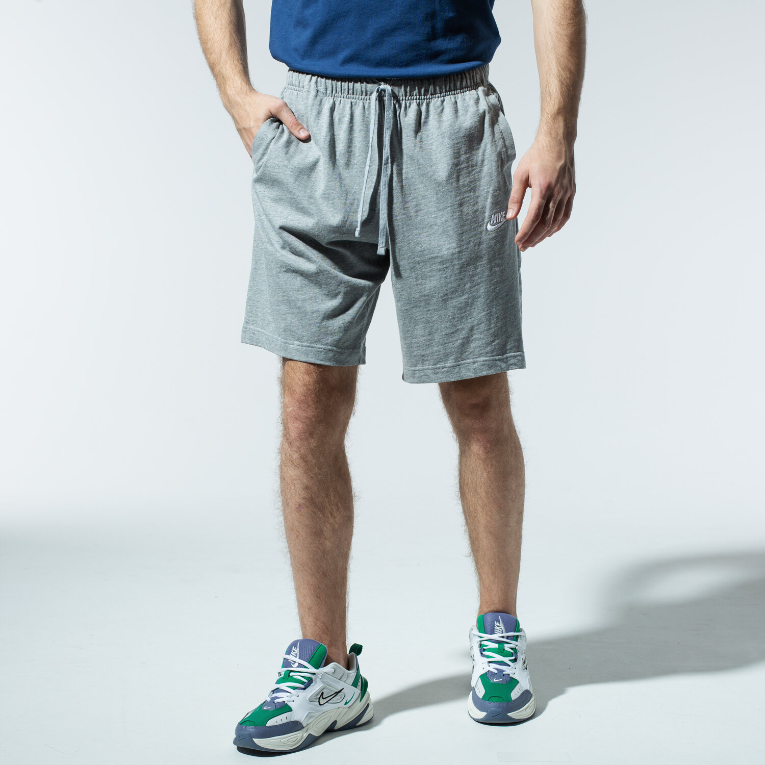pánské kraťasy NIKE ŠORTKY  SPORTSWEAR CLUB FLEECE SHORTS BV2772-063 ŠEDÁ