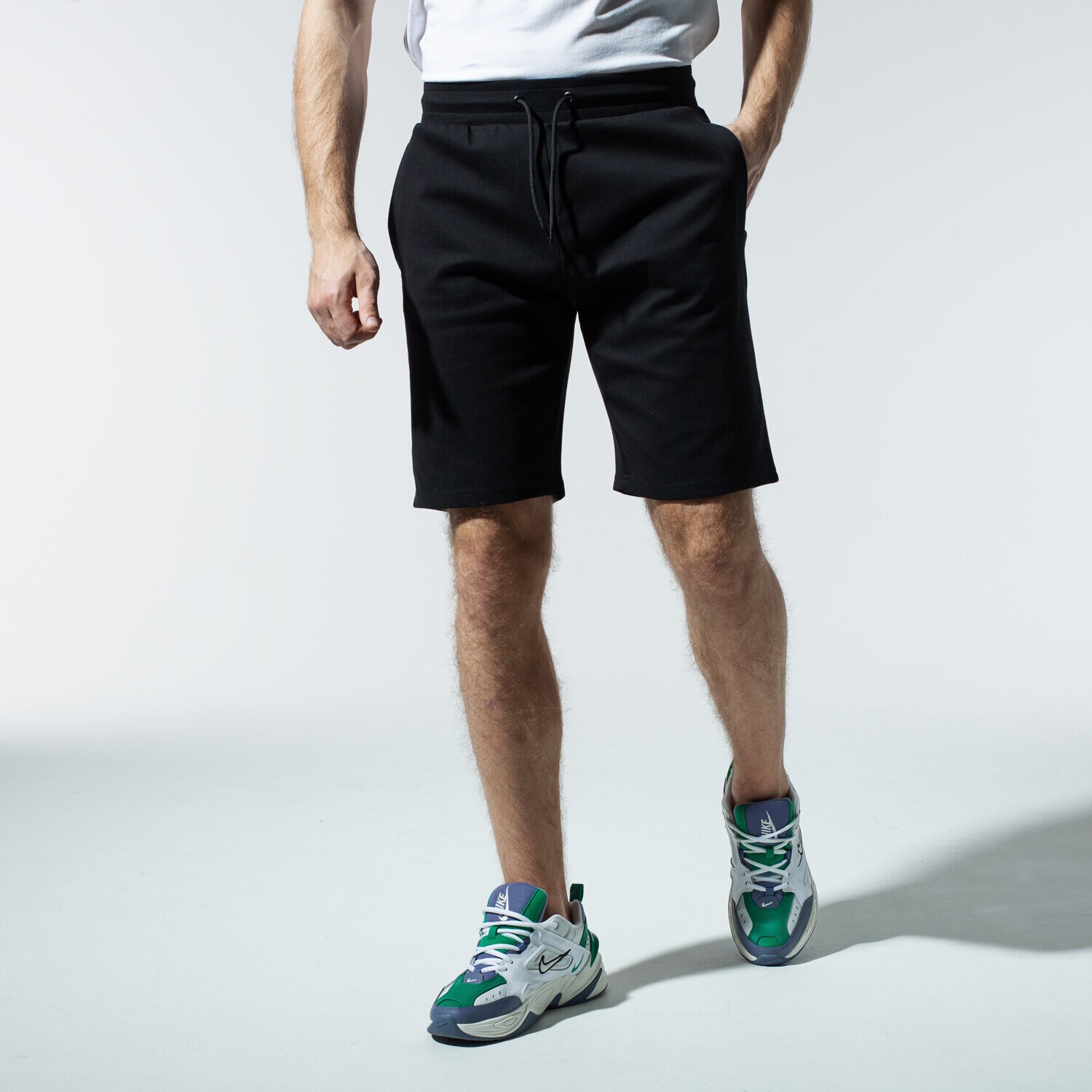pánské kraťasy HAHA66 ŠORTKY  ELASTIC SHORTS HA120SZM84001 ČERNÁ