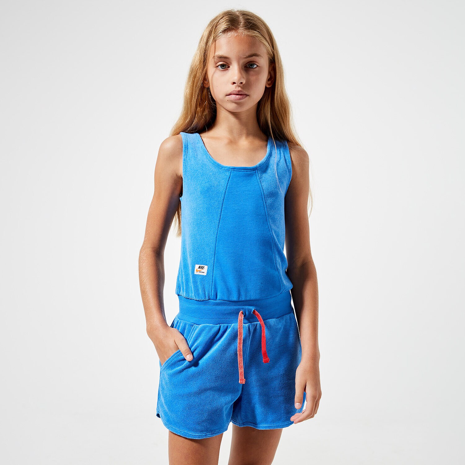 dětské kalhoty NIKE G NSW HERITAGE ROMPER CJ7543-402 MODRÁ
