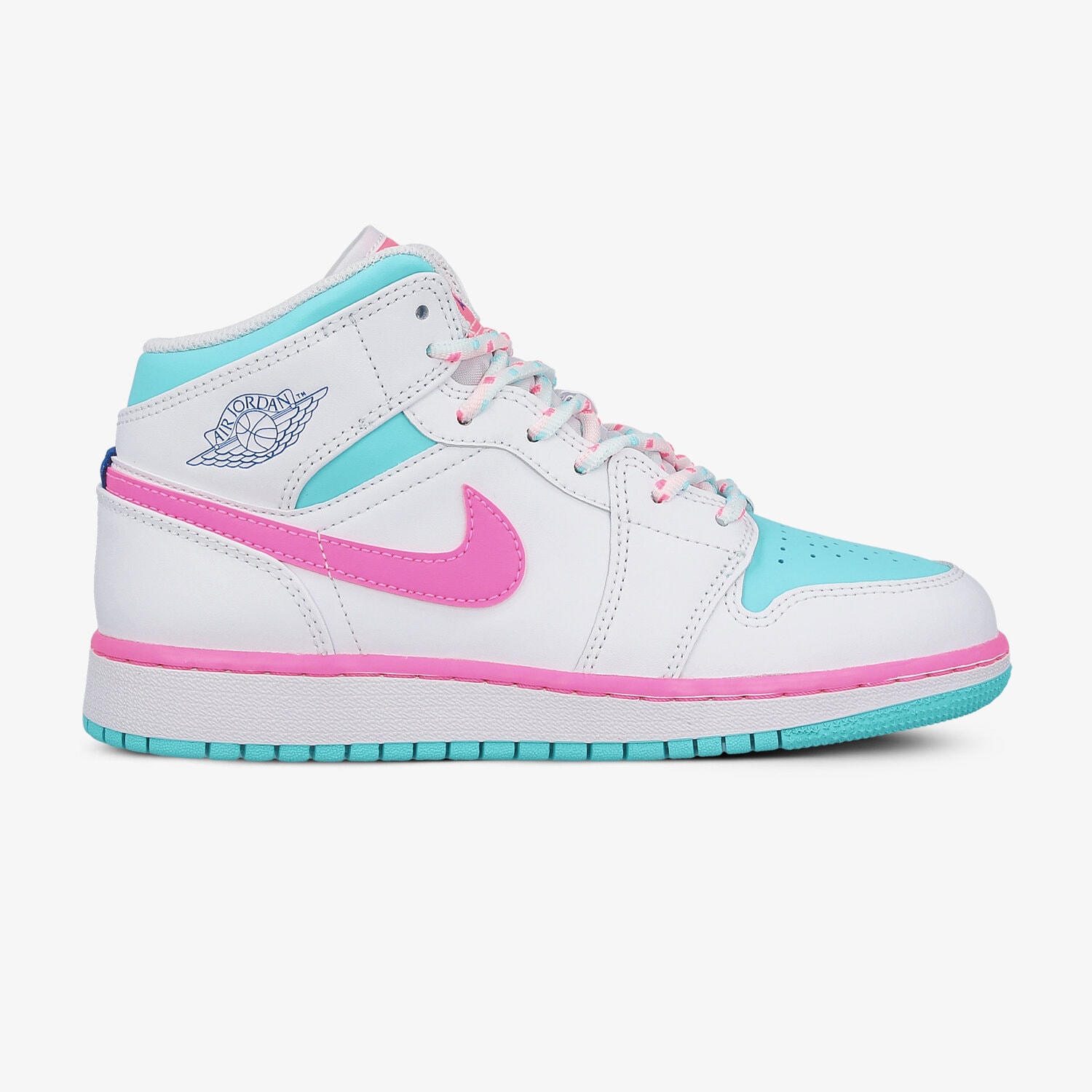 dětské tenisky AIR JORDAN 1 MID 555112-102 BÍLÁ