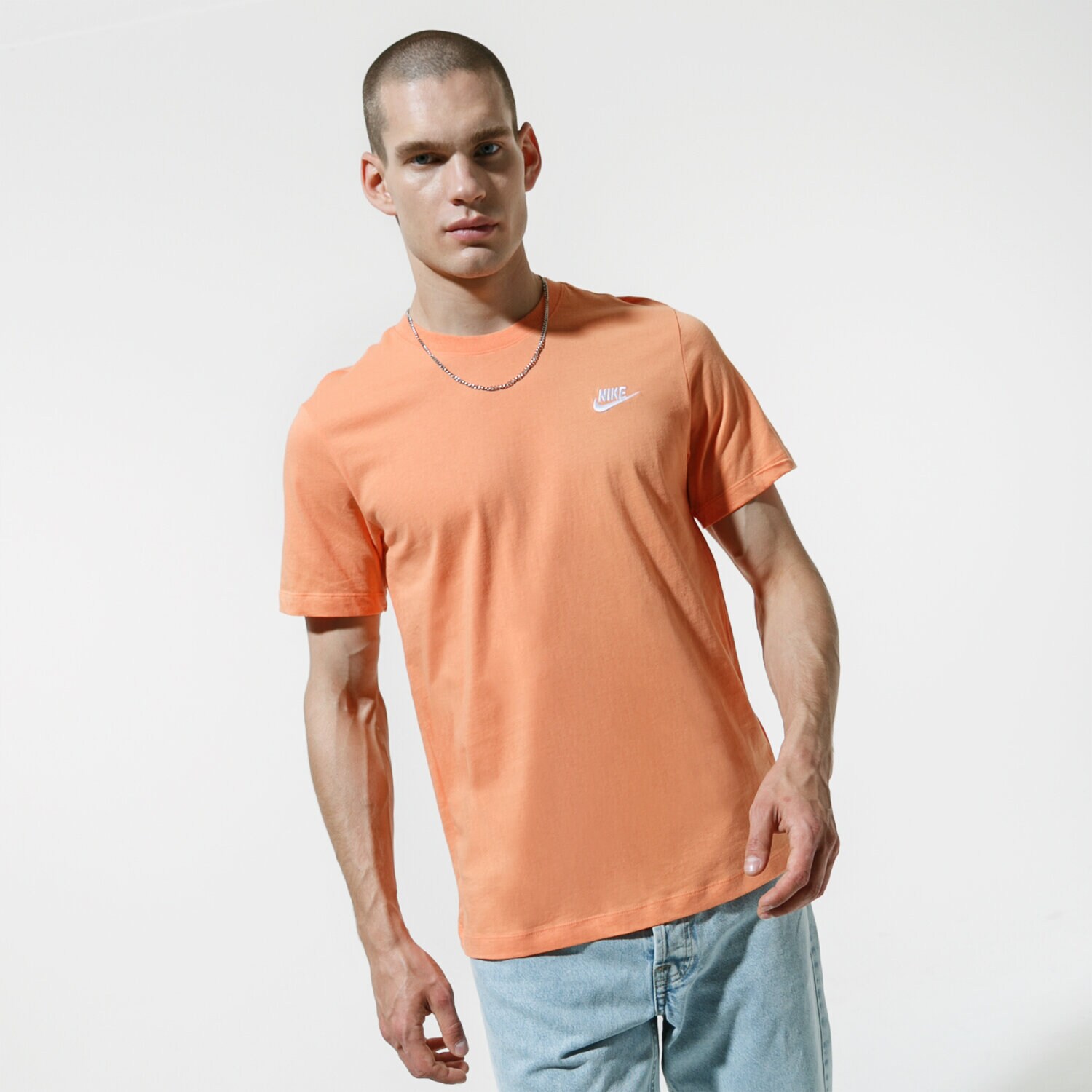 pánské tričko NIKE TRIČKO SPORTSWEAR CLUB AR4997-871 ORANŽOVÁ