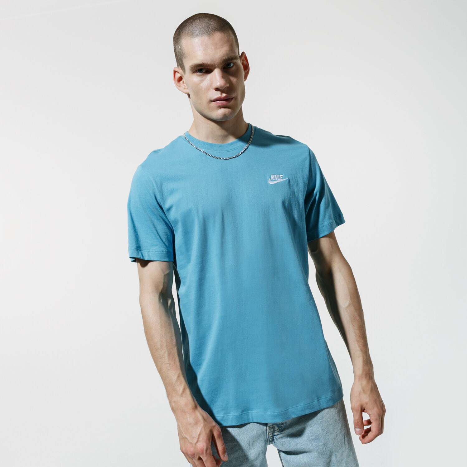pánské tričko NIKE TRIČKO SPORTSWEAR CLUB AR4997-424 MODRÁ