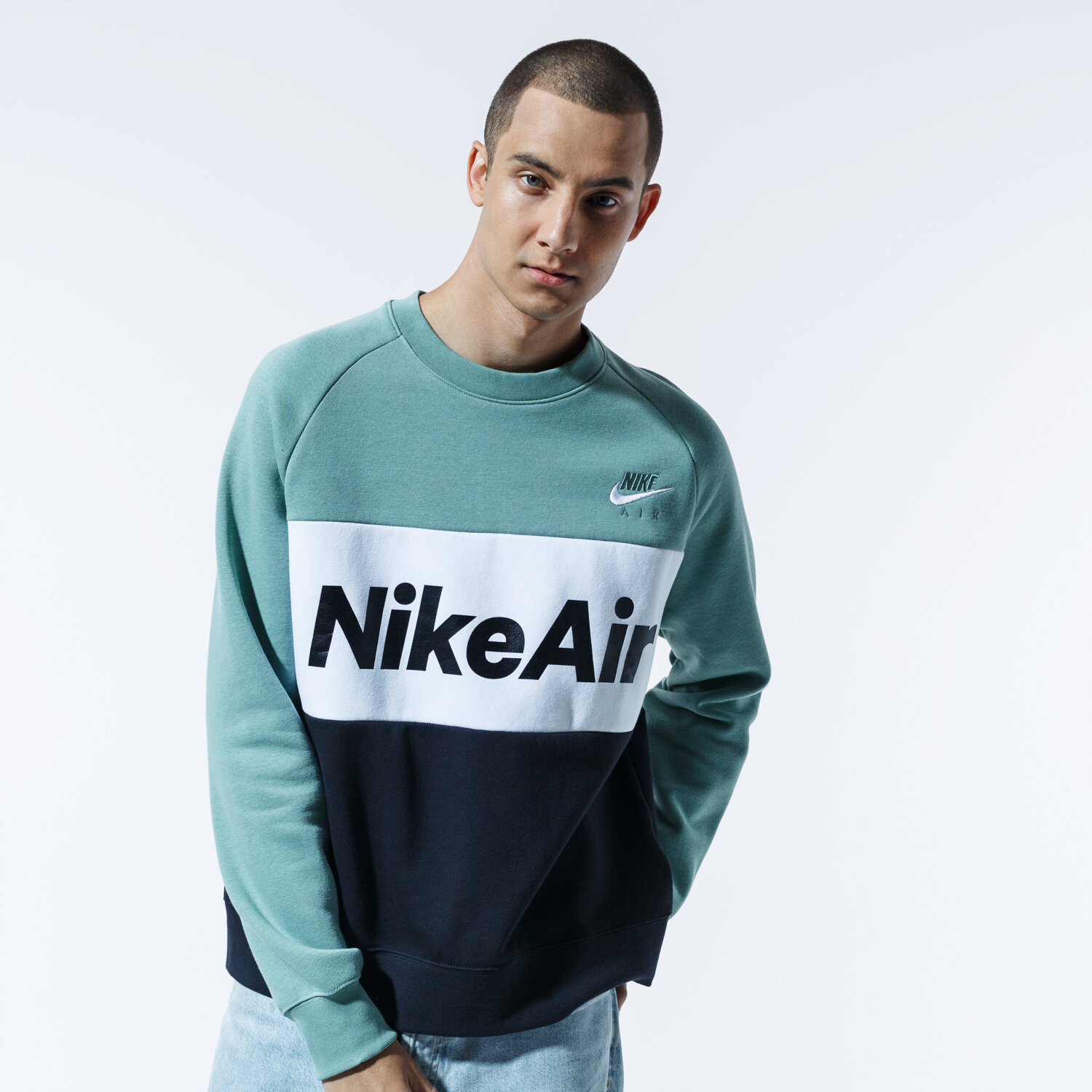 pánská mikina NIKE MIKINA AIR CJ4827-352 ZELENÁ