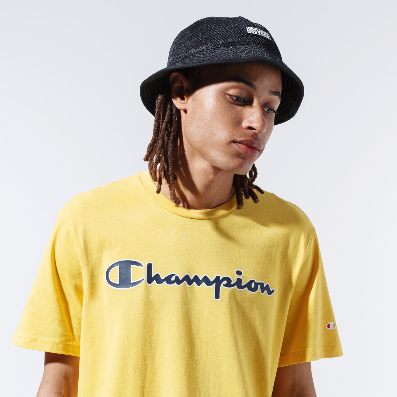 pánské tričko CHAMPION TRIČKO LOGO TEE 215280YS001 ŽLUTÁ
