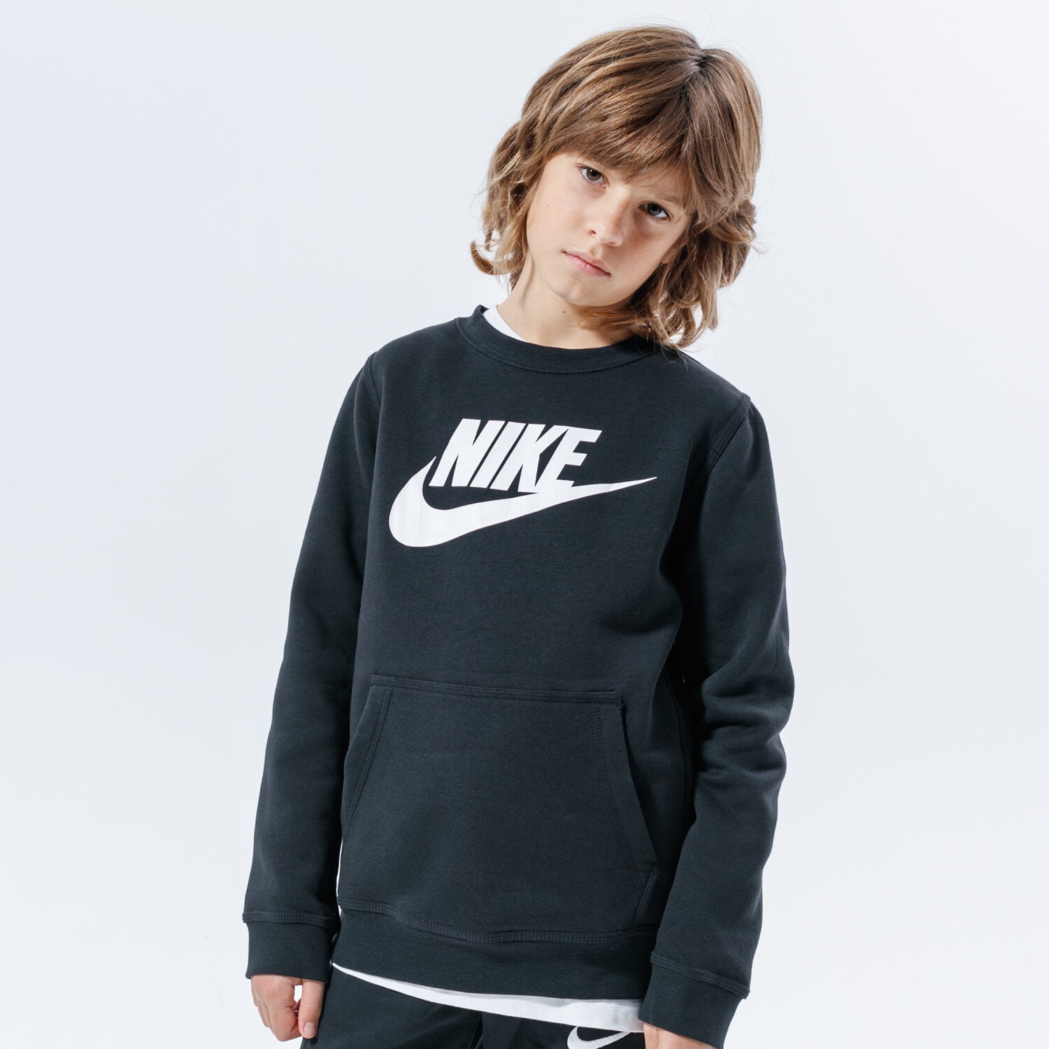 dětská mikina NIKE MIKINA SPORTSWEAR CLUB FLEECE CJ7862-011 ČERNÁ