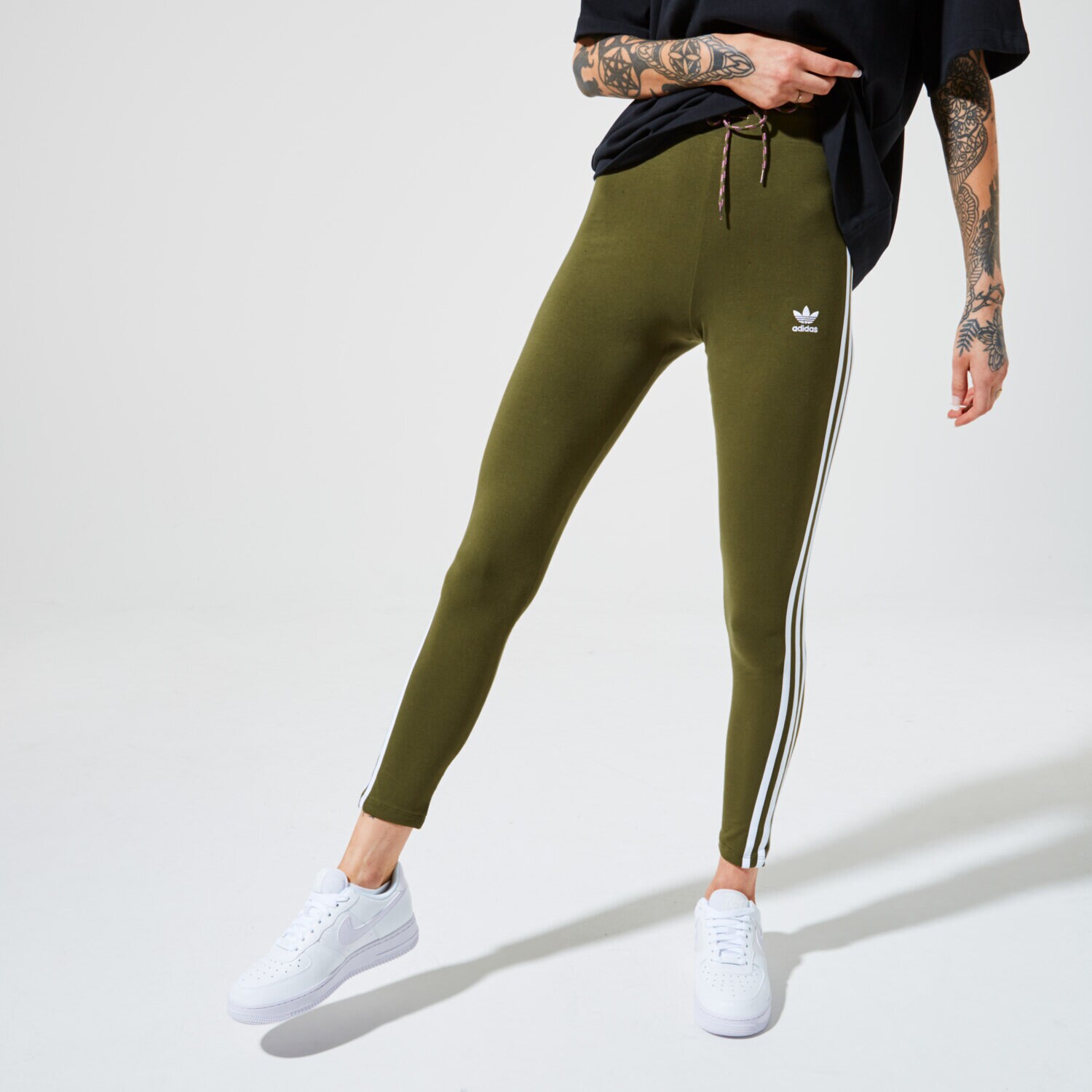 dámské kalhoty ADIDAS LEGGINGS TIGHTS FL4105 KHAKI