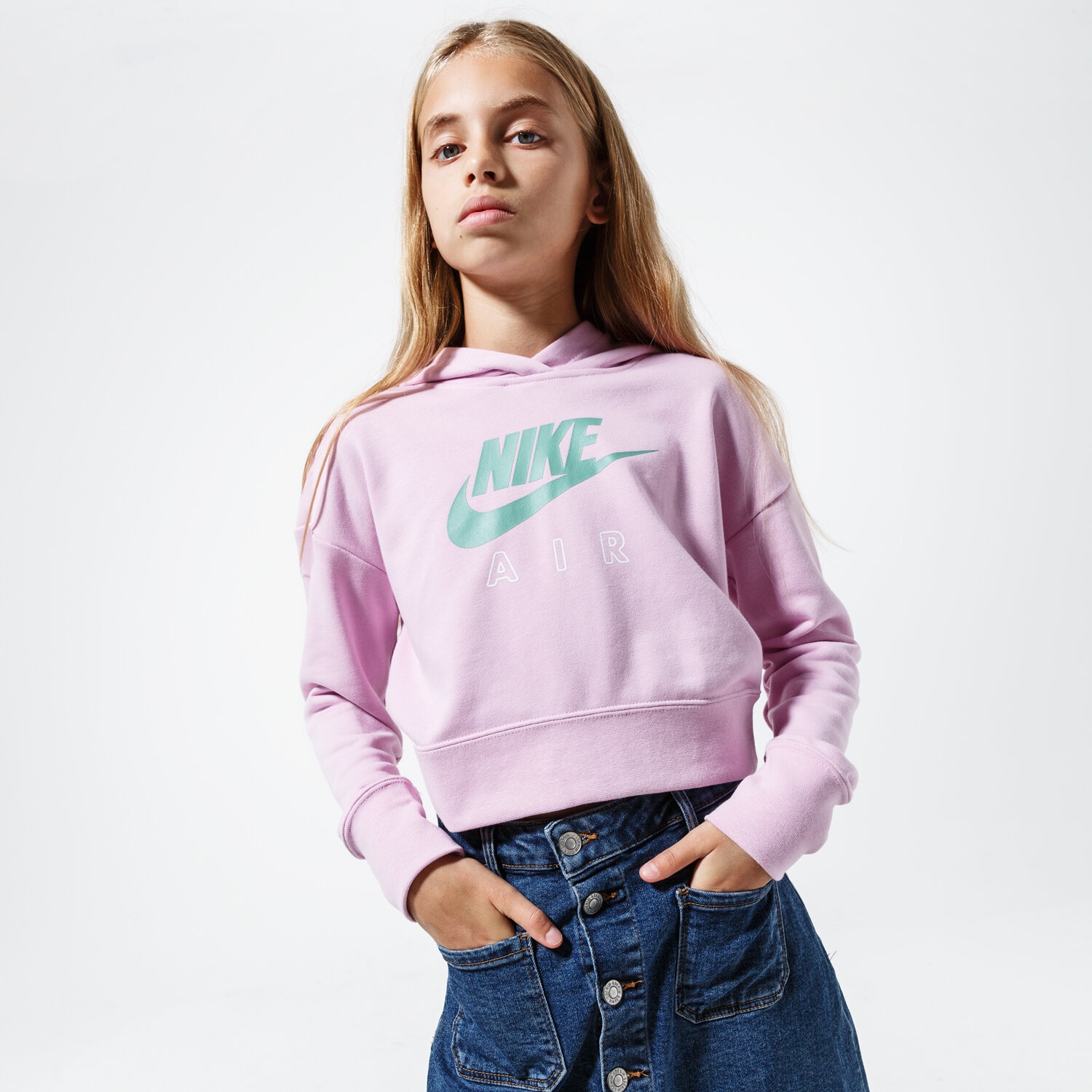 dětská mikina NIKE MIKINA S KAPUCÍ AIR CZ6234-676 RŮŽOVÁ
