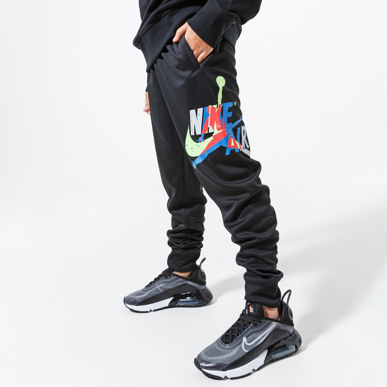 dětské kalhoty JORDAN KALHOTY  JDB JUMPMAN CLASSICS SUIT PANT 957171-023-EH ČERNÁ