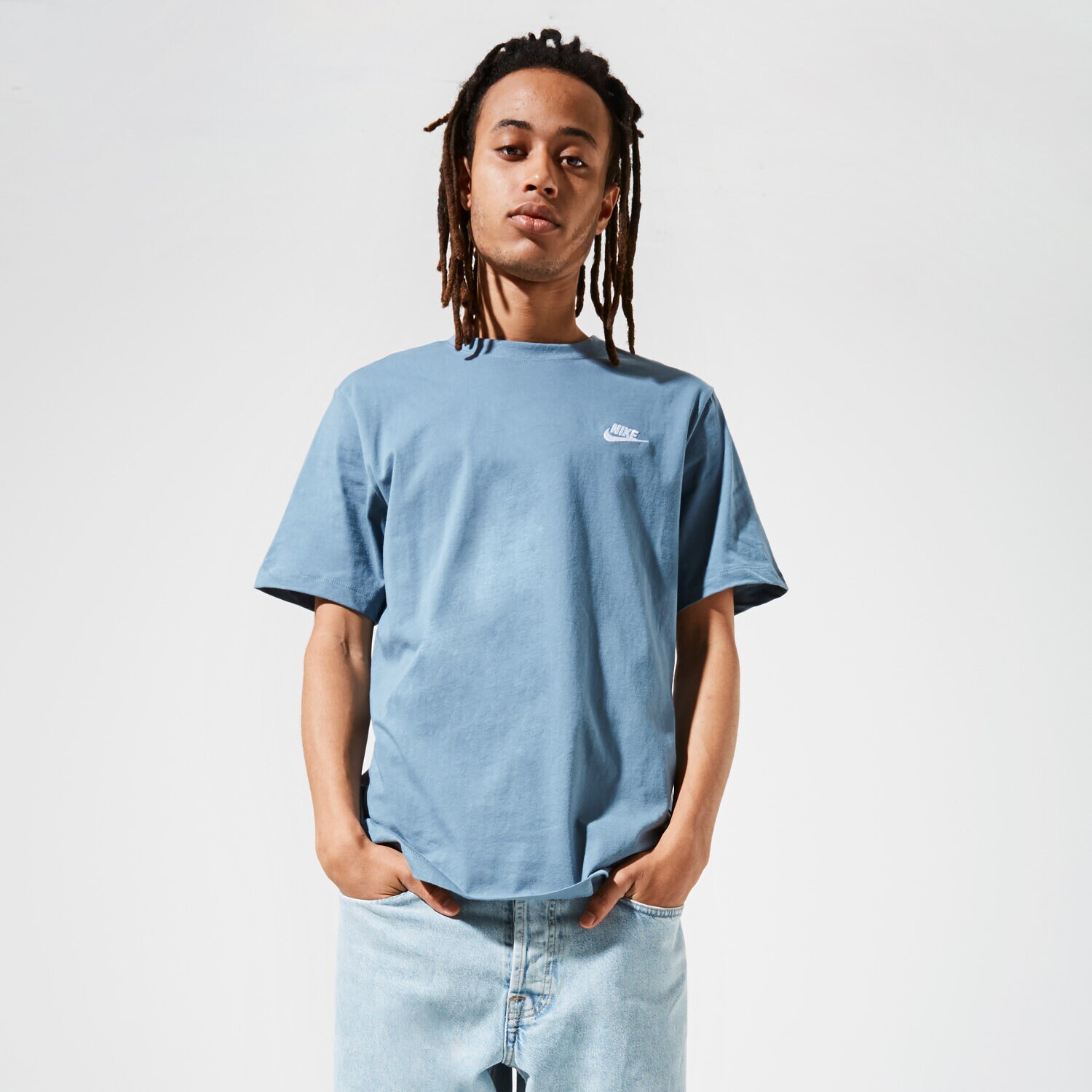 pánské tričko NIKE TRIČKO SPORTSWEAR CLUB AR4997-031 MODRÁ
