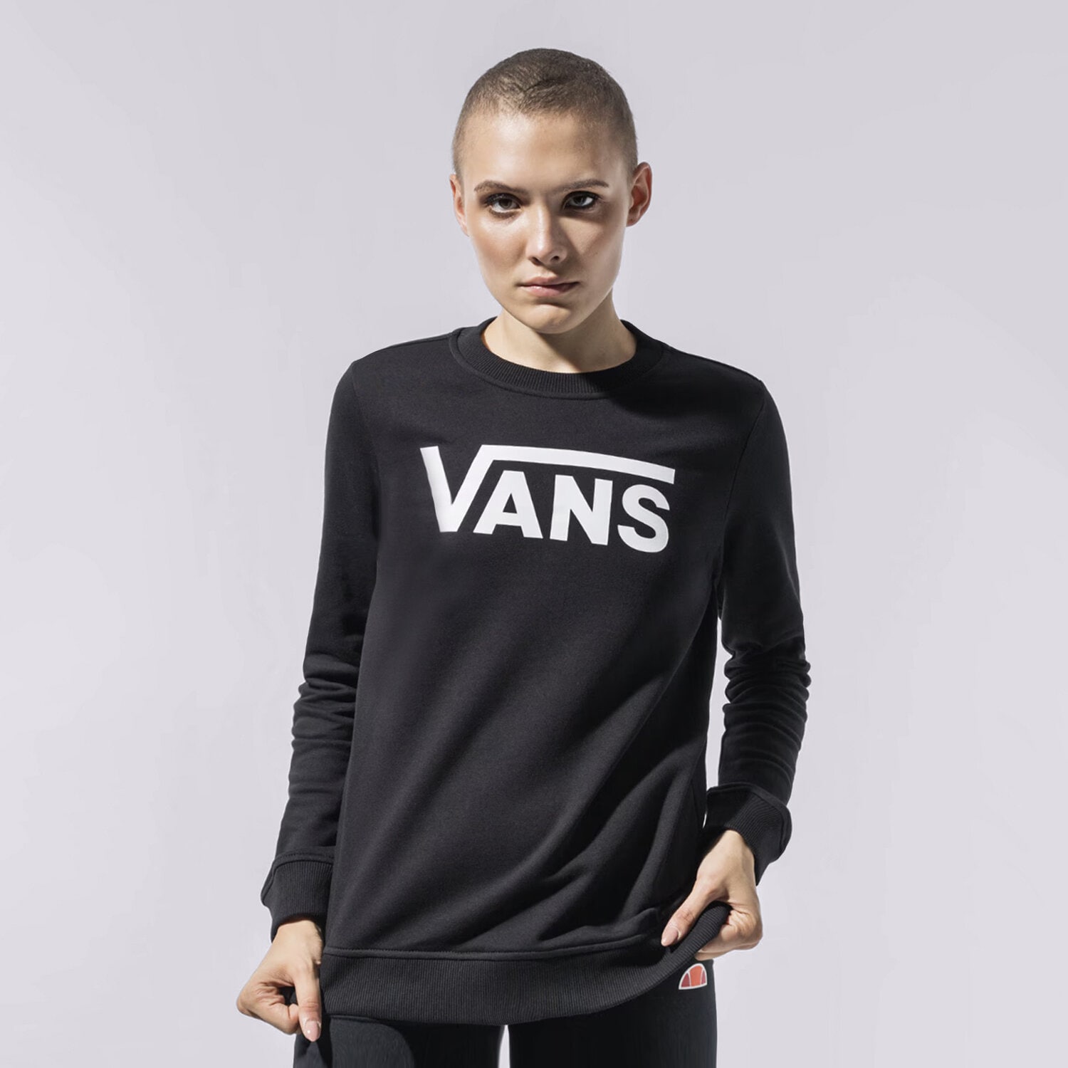 dámská mikina VANS MIKINA CLASSIC V CREW VN0A4S97BLK1 ČERNÁ