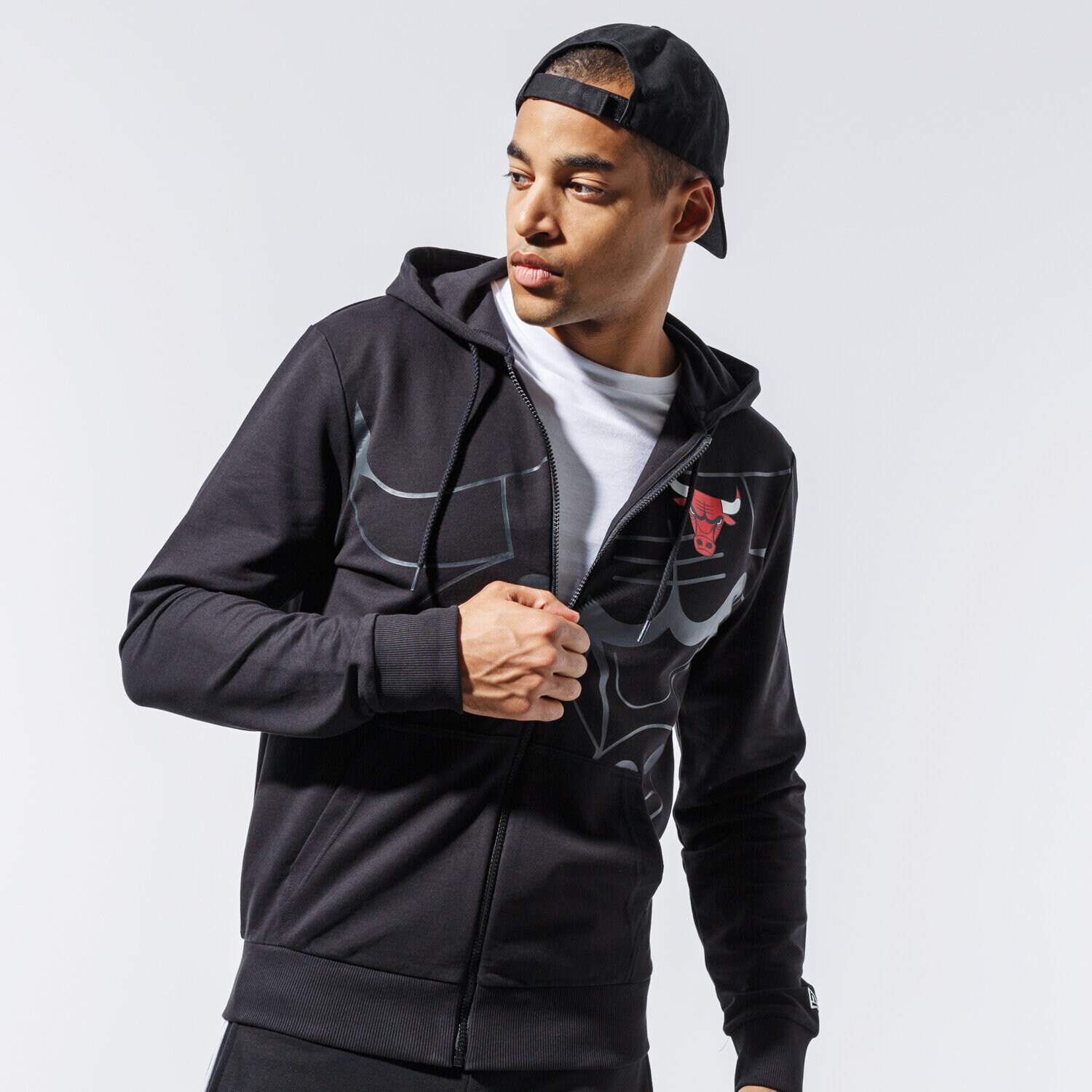 pánská mikina NEW ERA MIKINA S KAPUCÍ NBA BIG LOGO FULL ZIP HOODY CHIBUL B 12485691