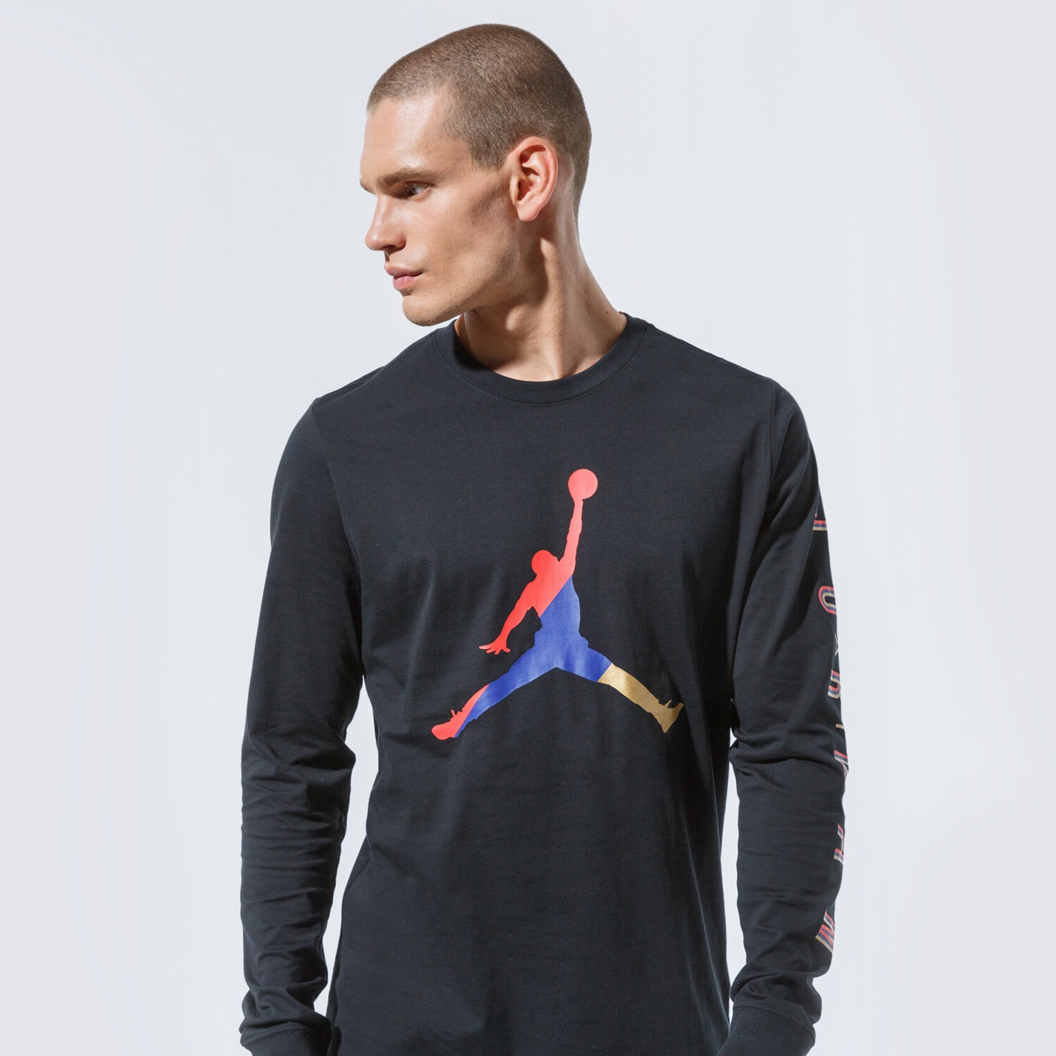 pánské tričko JORDAN TRIČKO M J SPRTDNA LS CREW CN3502-010 ČERNÁ