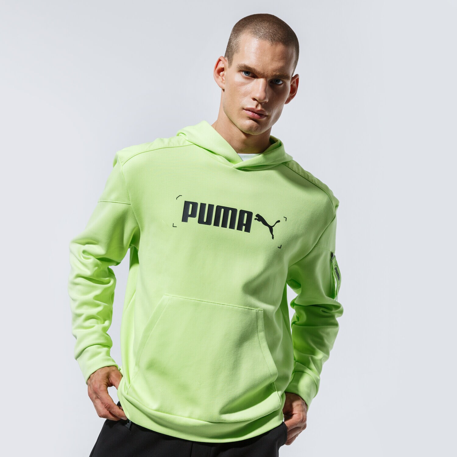 pánská mikina PUMA MIKINA S KAPUCÍ NU-TILITY HOODIE 58344134 ZELENÁ