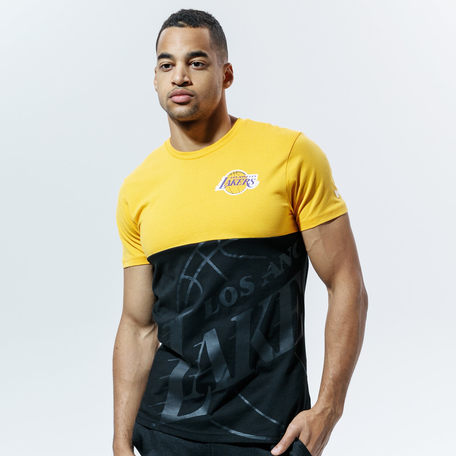 pánské tričko NEW ERA TRIČKO NBA LARGE OTL SS TEE LOSLAK AGDBLK 12487534 ČERNÁ
