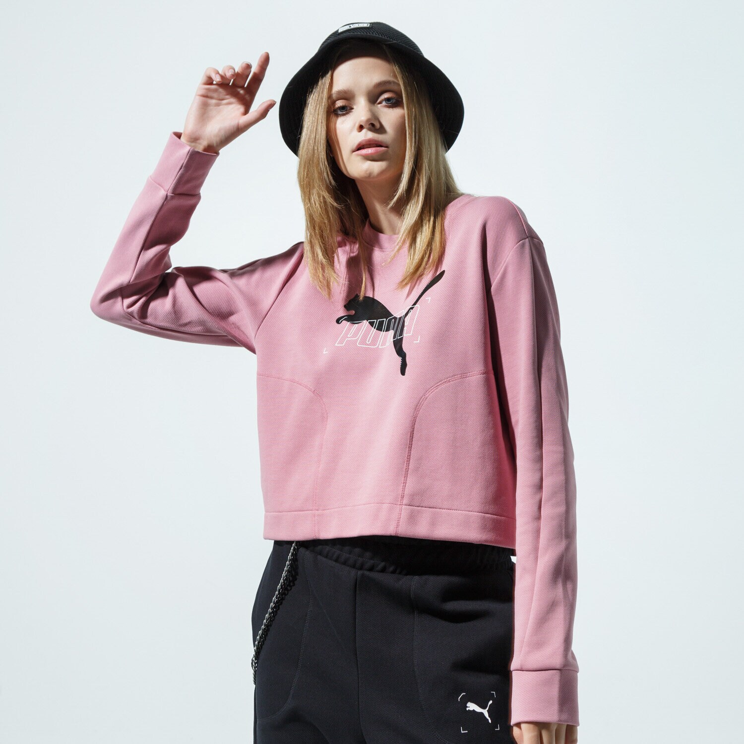 dámská mikina PUMA MIKINA NU-TILITY CREW 58355316 RŮŽOVÁ