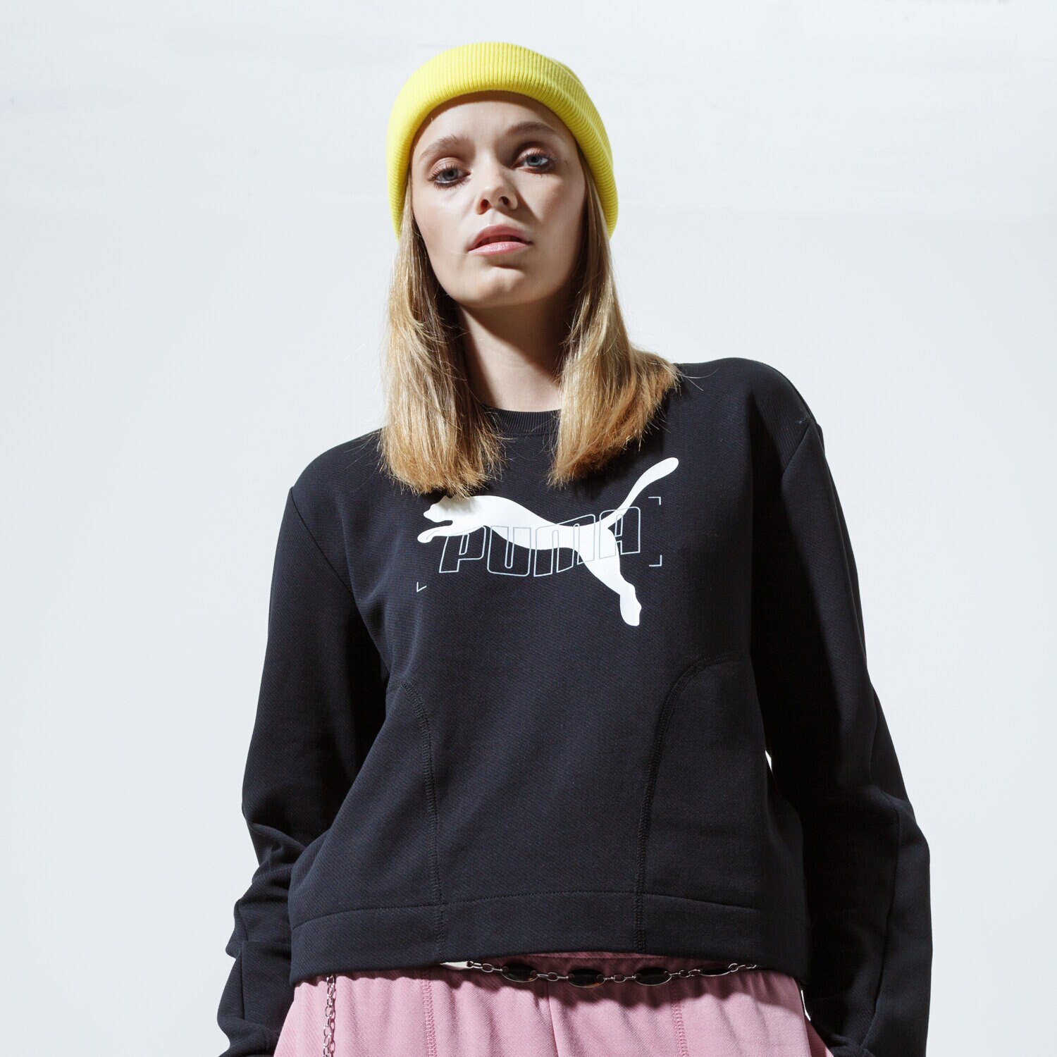 dámská mikina PUMA MIKINA NU-TILITY CREW 58355301 ČERNÁ