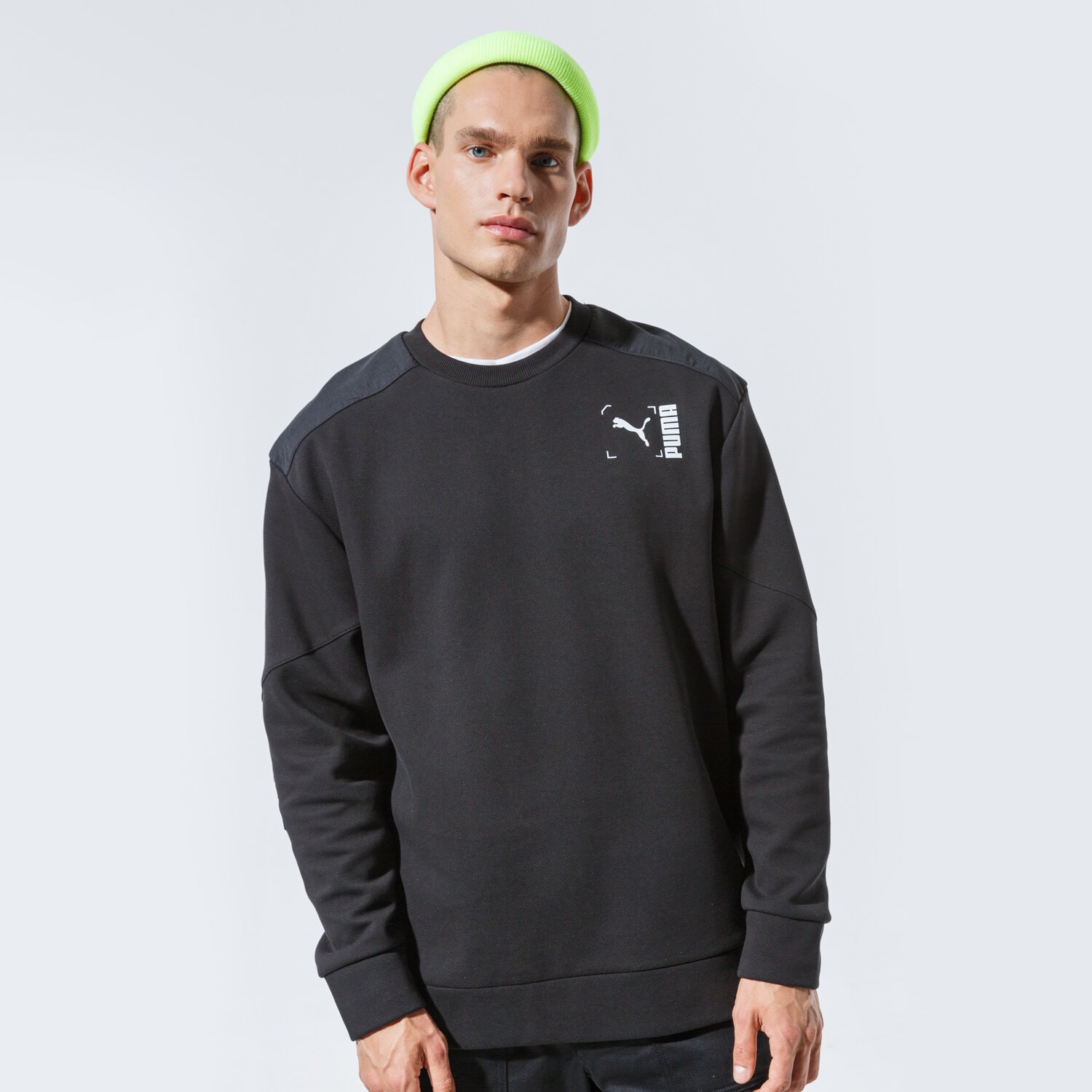 pánská mikina PUMA MIKINA NU-TILITY CREW 58344001 ČERNÁ