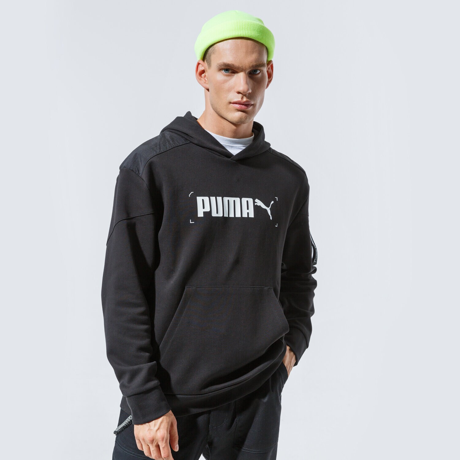 pánská mikina PUMA MIKINA S KAPUCÍ NU-TILITY HOODIE 58344101 ČERNÁ