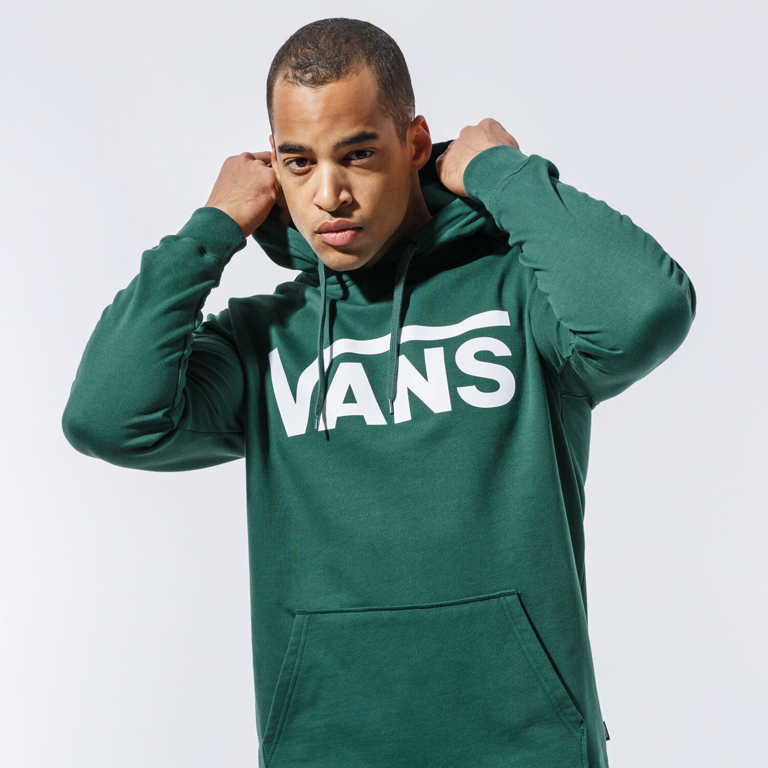 pánská mikina VANS MIKINA S KAPUCÍ VANS CLASSIC PO HOODIE II VN0A456BEEI1 ZELENÁ