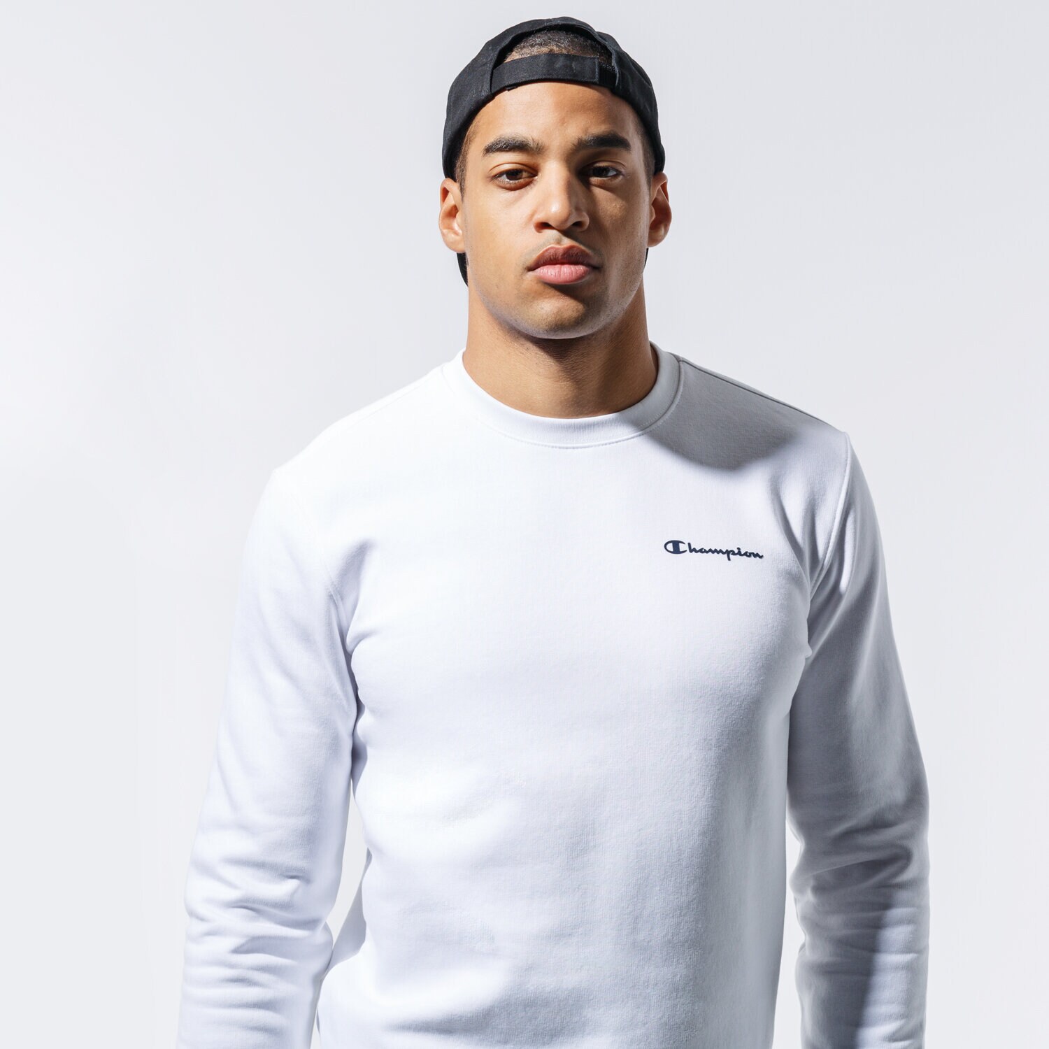 pánská mikina CHAMPION MIKINA CREWNECK SWEATSHIRT 214750WW001 BÍLÁ