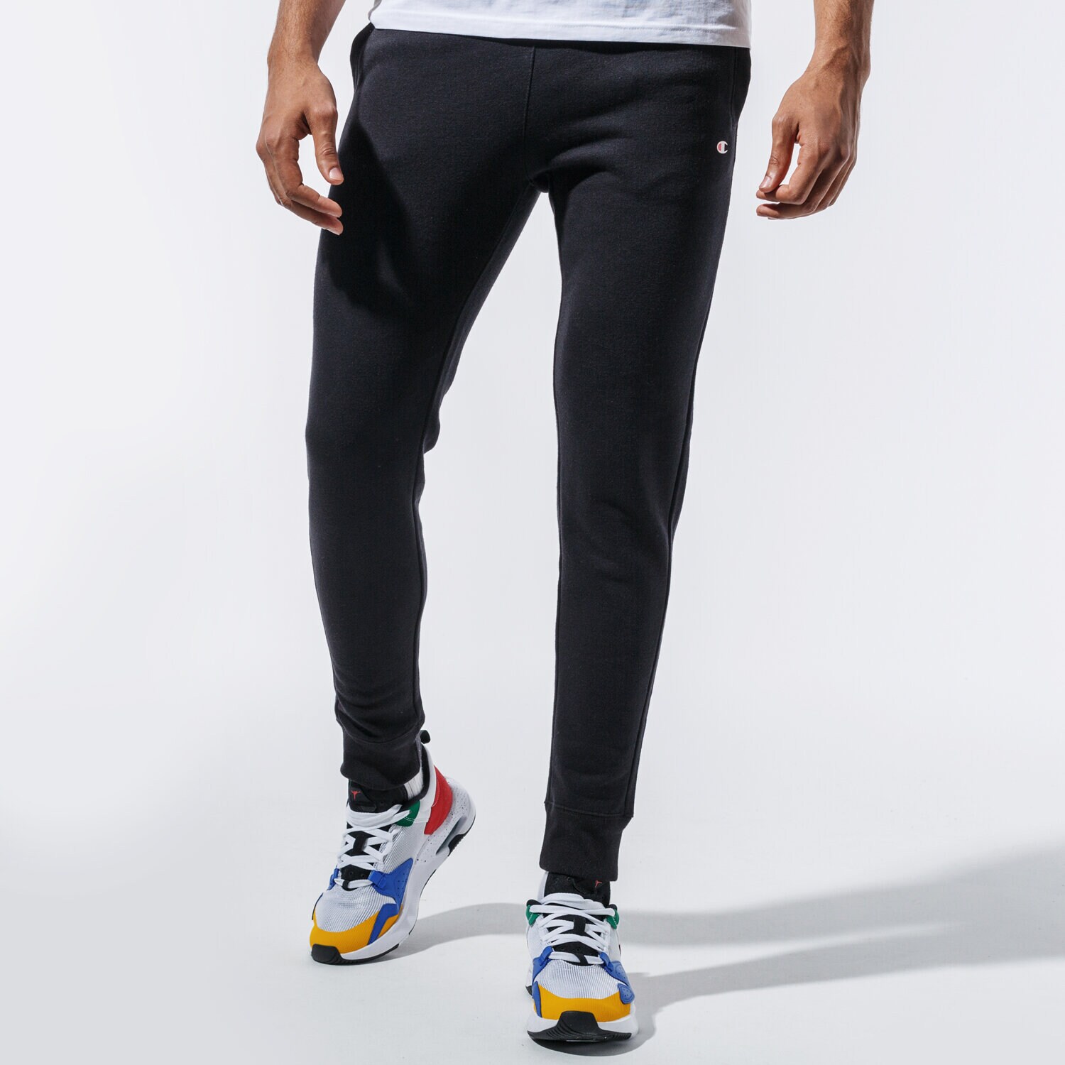 pánské kalhoty CHAMPION KALHOTY  RIB CUFF PANTS 214962KK001 ČERNÁ