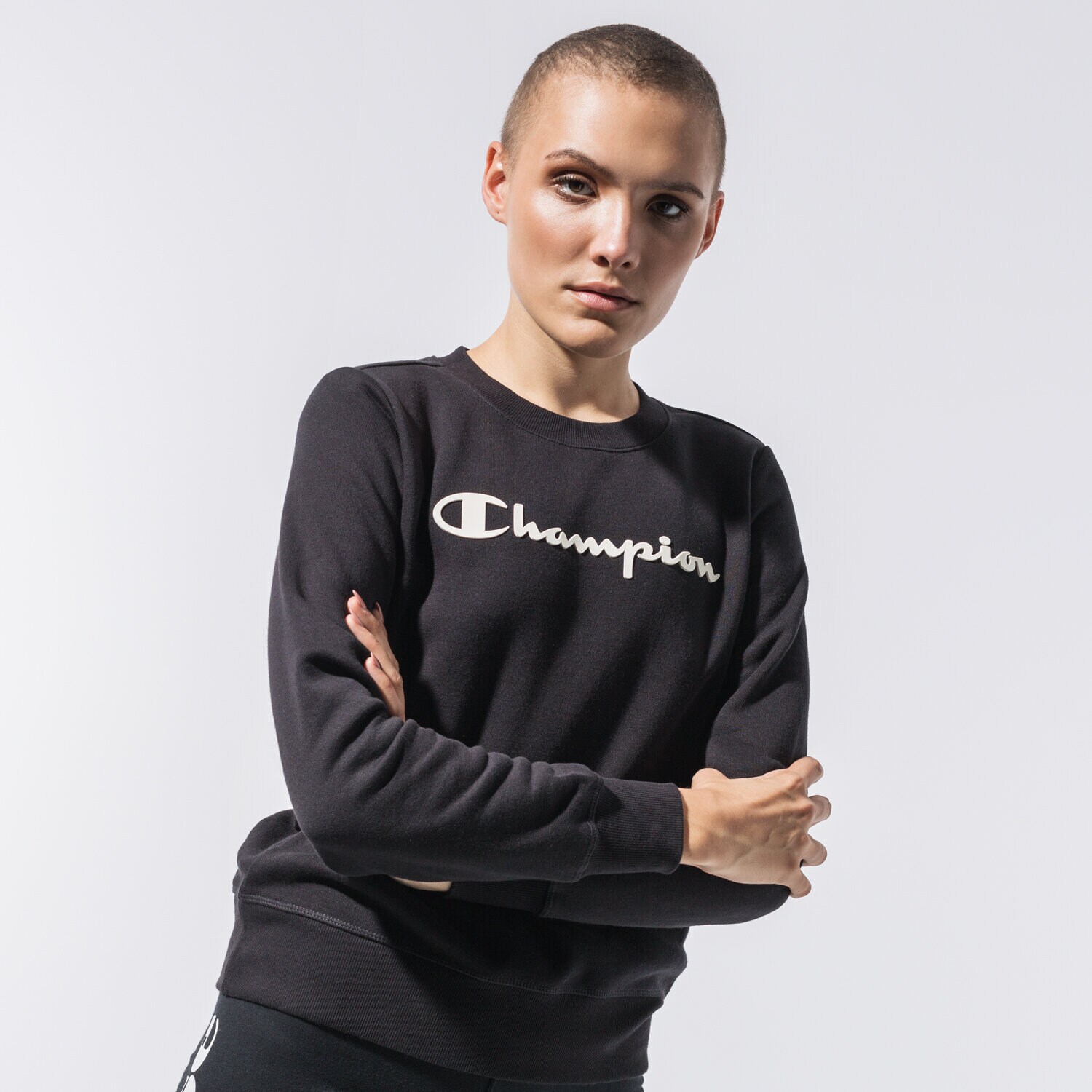 dámská mikina CHAMPION MIKINA CREWNECK SWEATSHIRT 113210KK001 ČERNÁ
