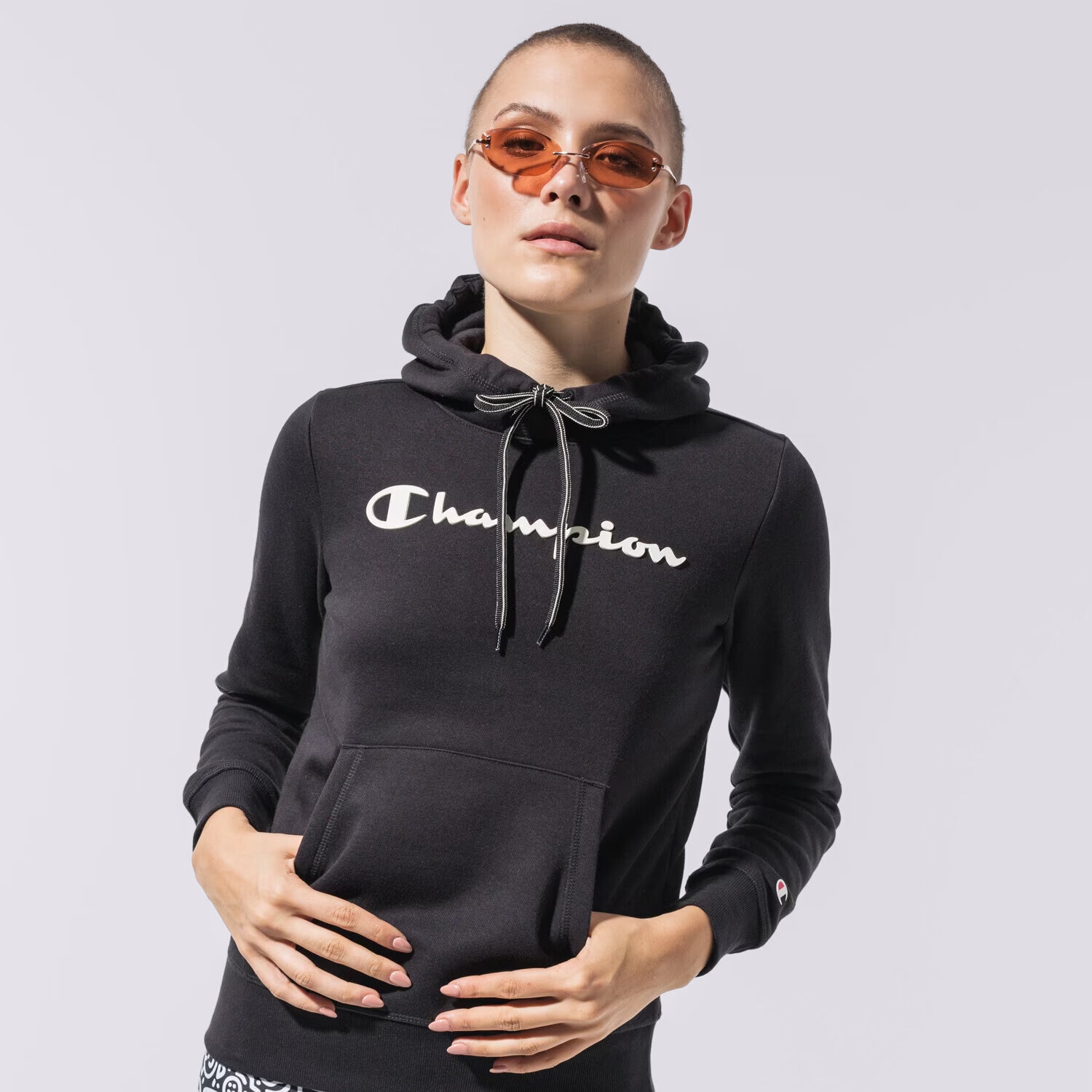 dámská mikina CHAMPION MIKINA S KAPUCÍ HOODED SWEATSHIRT 113207KK001 ČERNÁ