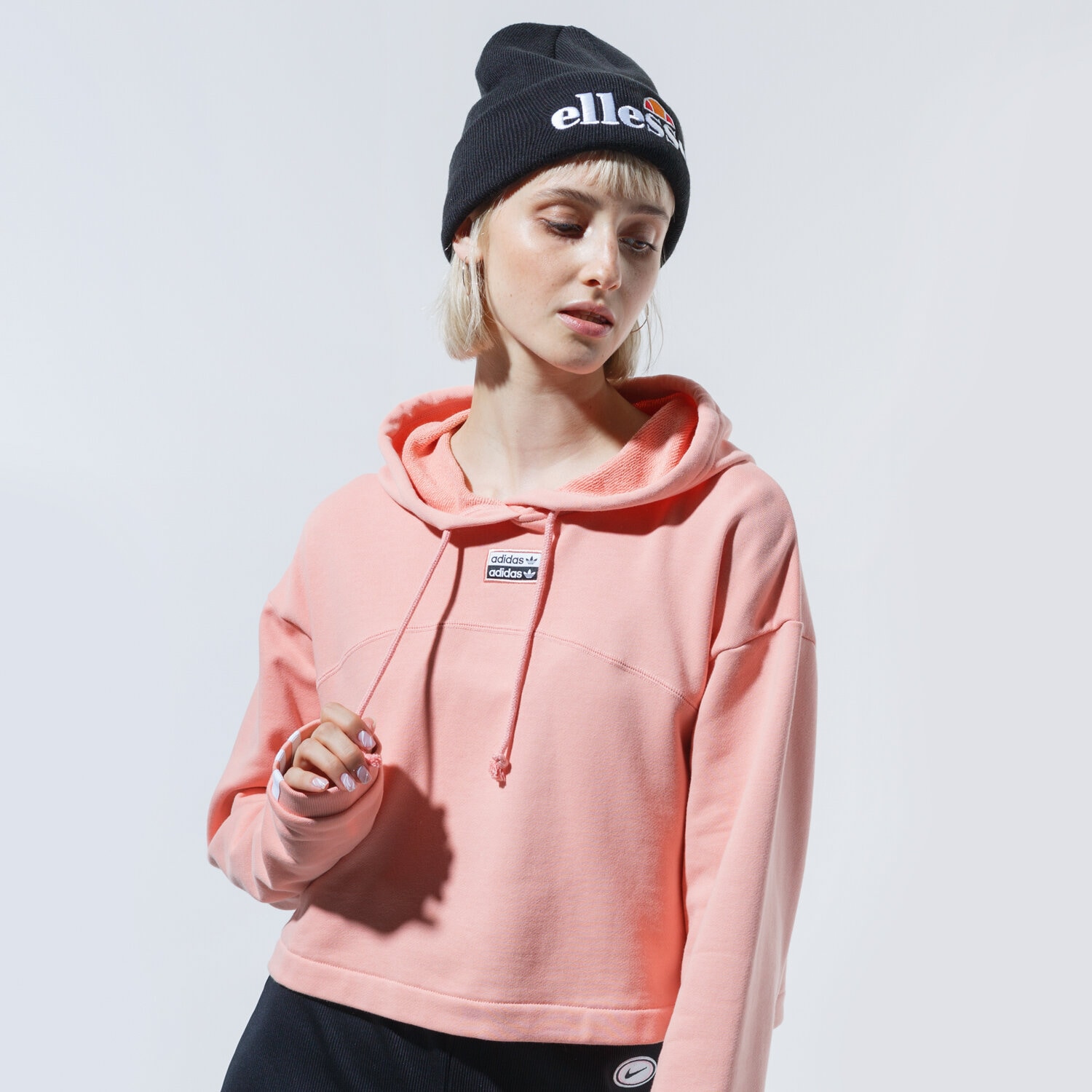 dámská mikina ADIDAS MIKINA S KAPUCÍ R.Y.V. CROPPED HOODIE GD3088 RŮŽOVÁ