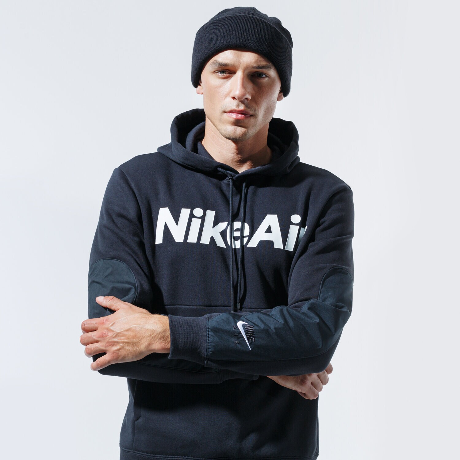 pánská mikina NIKE MIKINA S KAPUCÍ M NSW AIR HOODIE PO FLC CU4139-010 ČERNÁ
