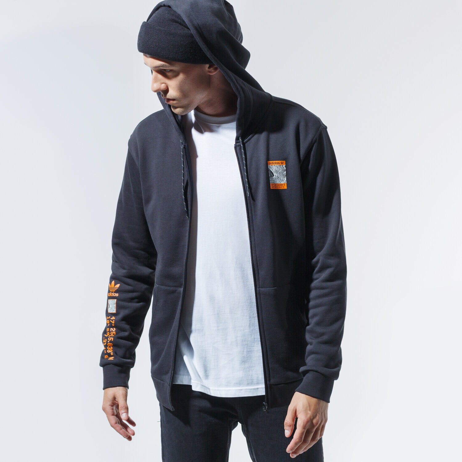 pánská mikina ADIDAS MIKINA ROZEPÍNACÍ ADV LOGO FZH GD5985 ČERNÁ
