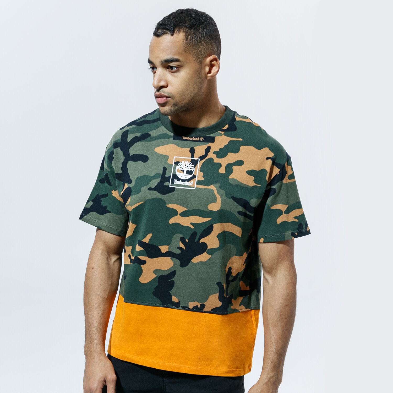pánské tričko TIMBERLAND TRIČKO YC SS CAMO TEE TB0A2AG7AP91 VÍCEBAREVNÁ
