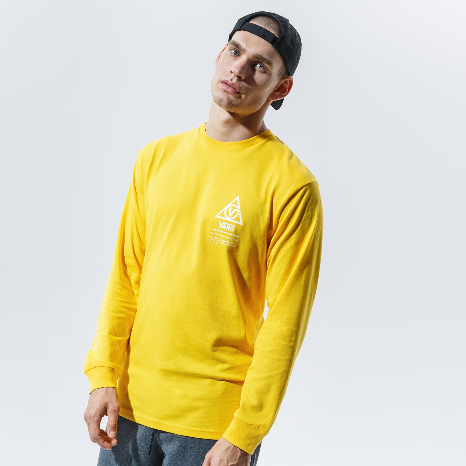 pánské tričko VANS TRIČKO 66 SUPPLY LS VN0A4TUT85W1 ŽLUTÁ