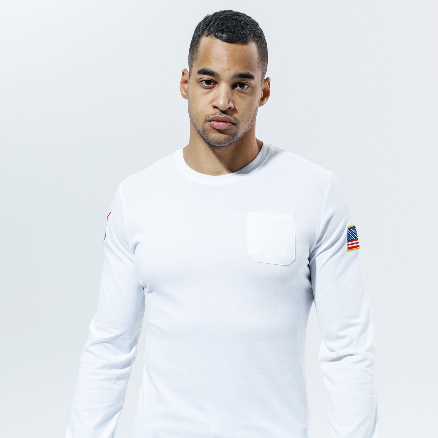 pánské tričko ALPHA INDUSTRIES TRIČKO NASA LS 17653209 BÍLÁ