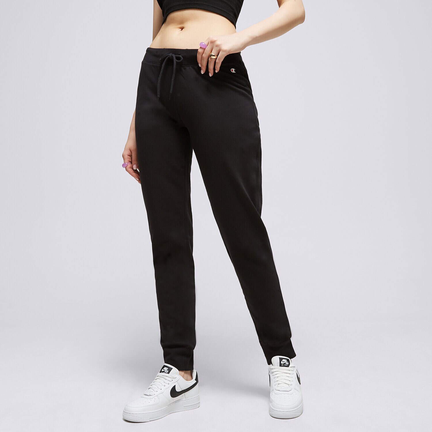 dámské kalhoty CHAMPION KALHOTY  RIB CUFF PANTS 111999KK001 ČERNÁ
