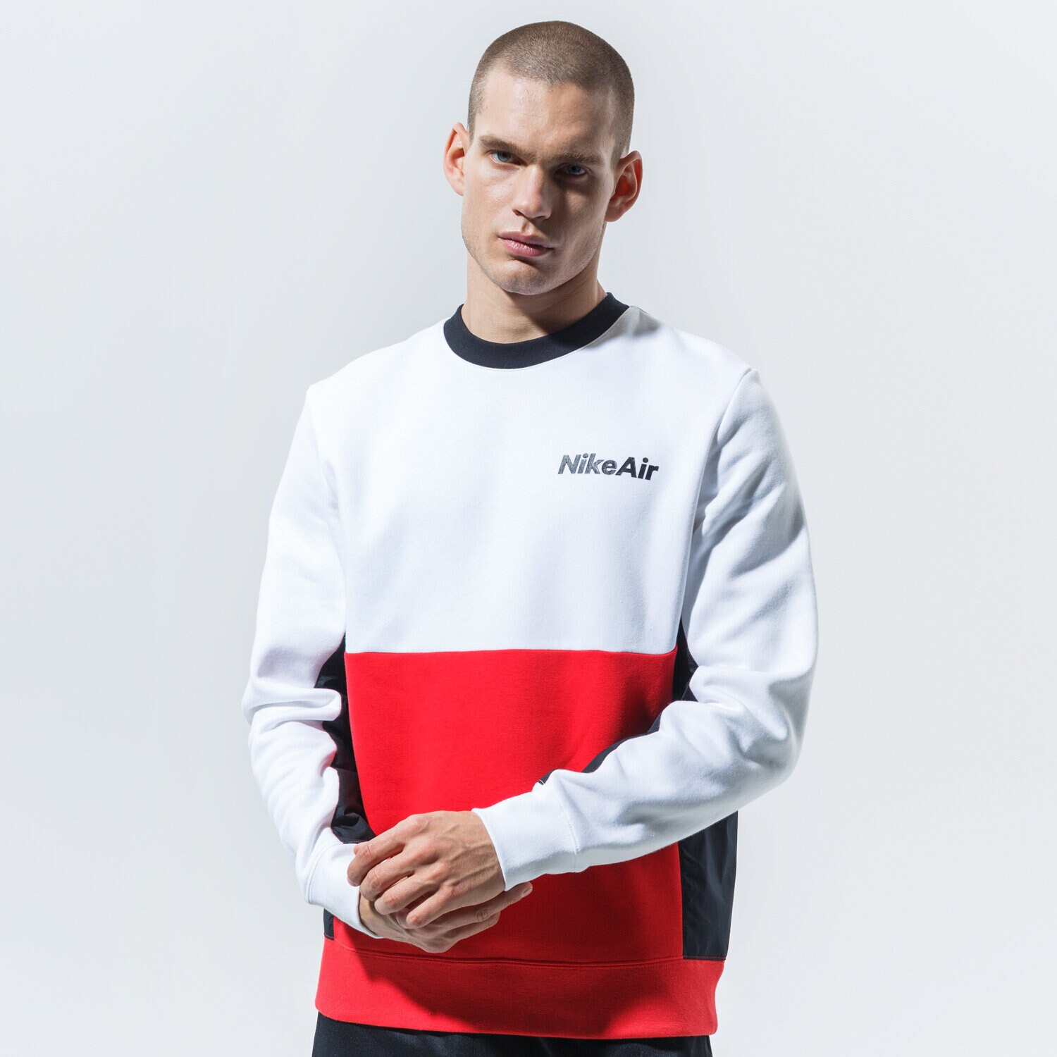 pánská mikina NIKE MIKINA AIR CU4136-100 ČERVENÁ