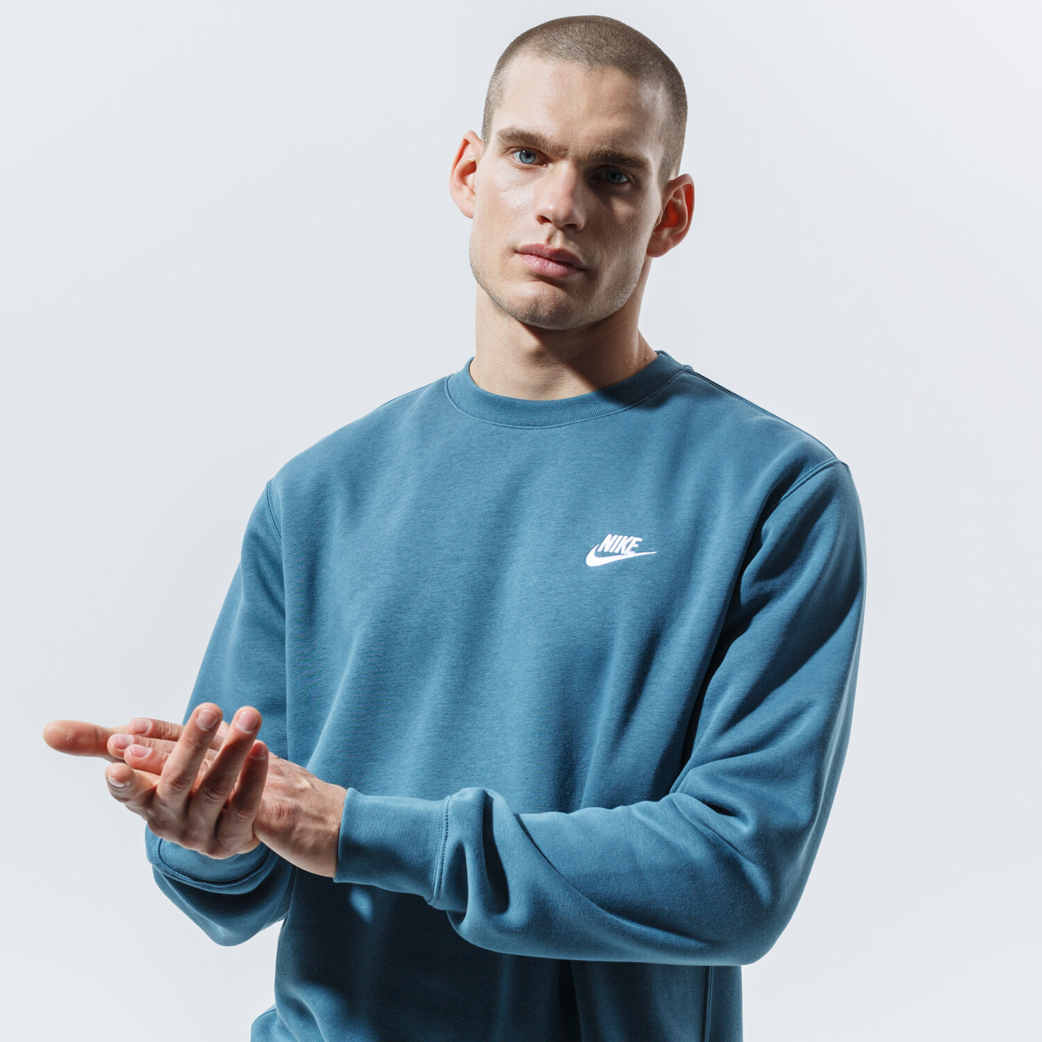 pánská mikina NIKE MIKINA SPORTSWEAR CLUB BV2662-058 MODRÁ